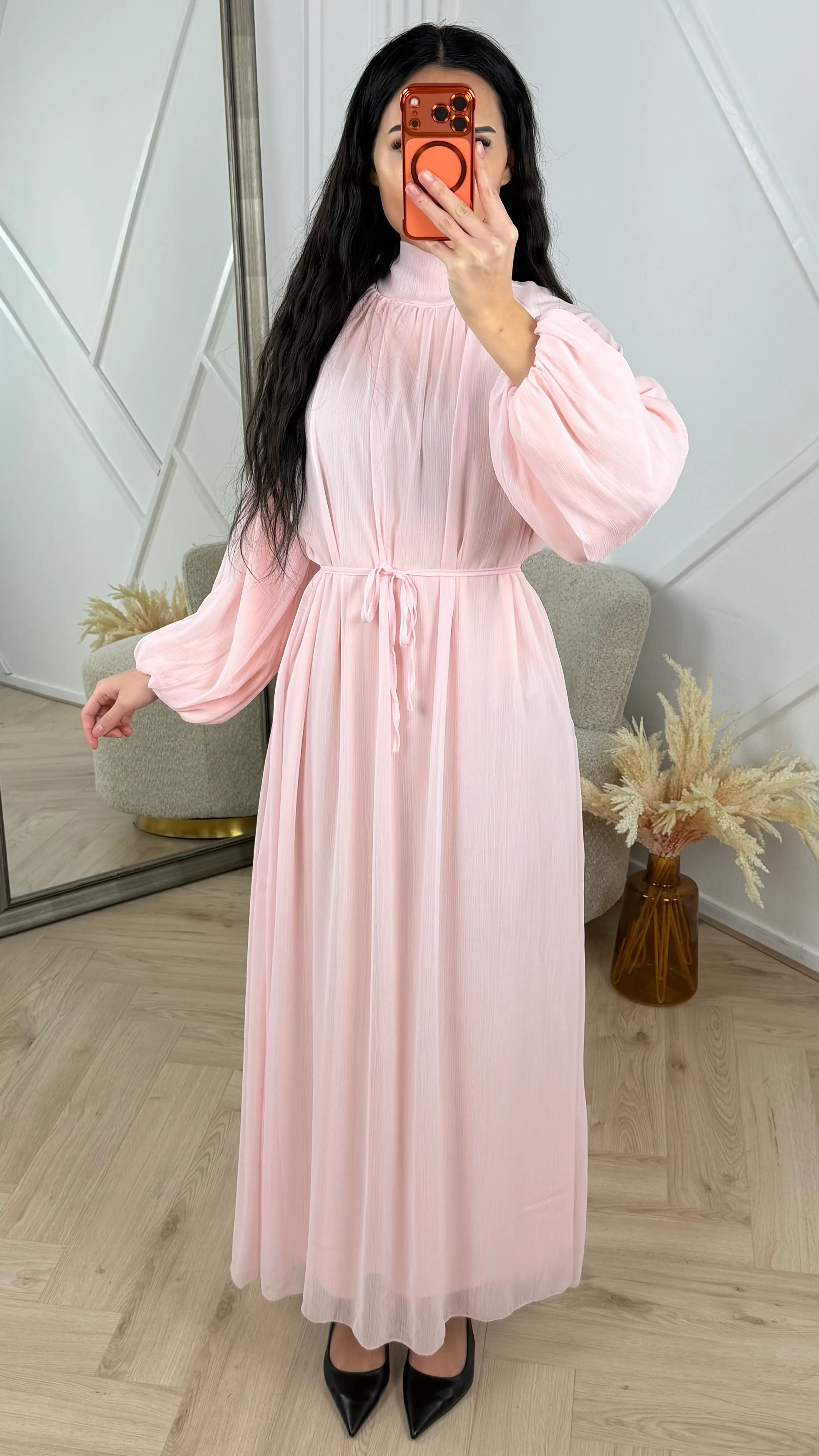Chiffon Maxi Jurk met Strikdetail op de Rug - Image 7
