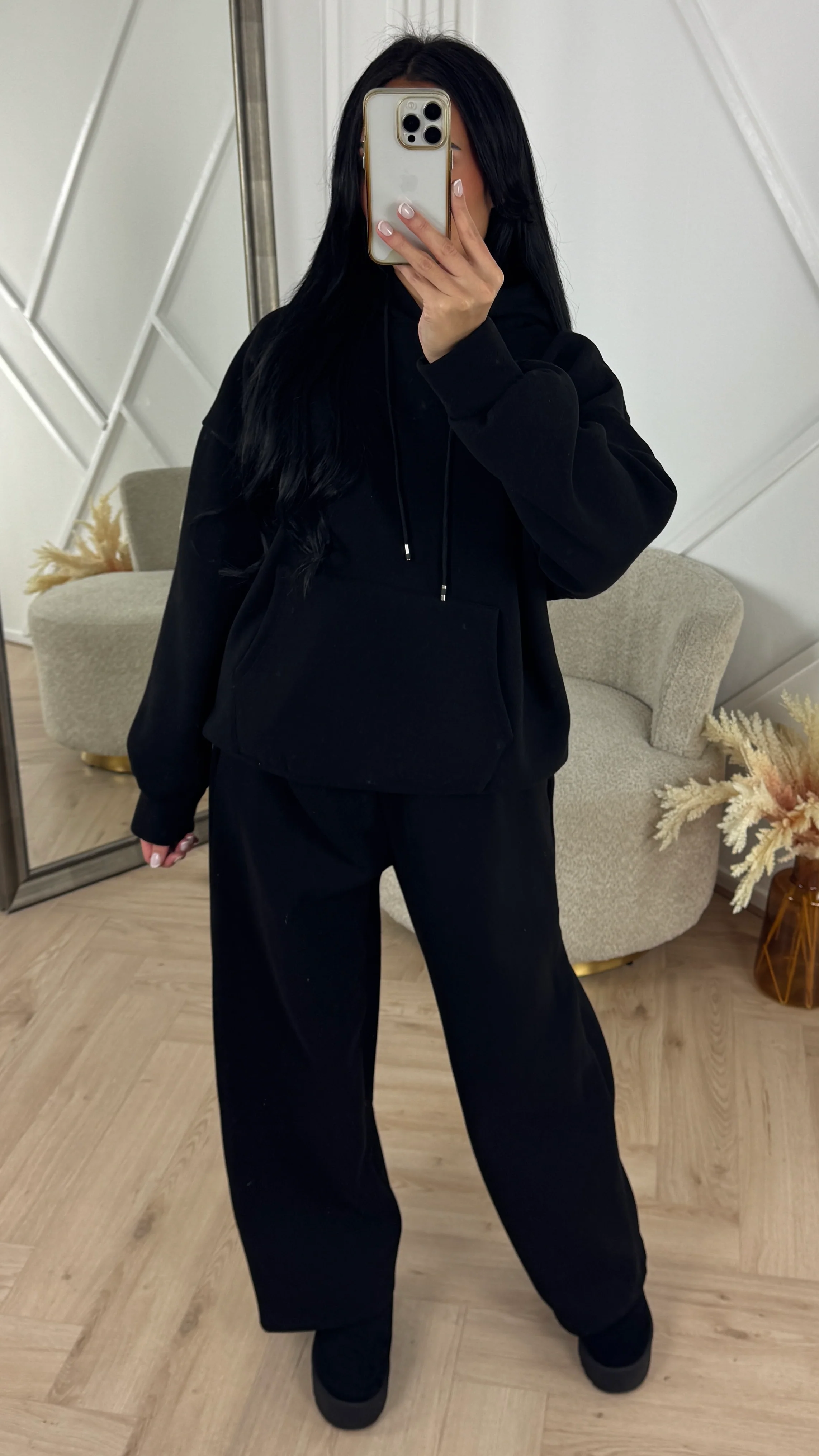 Comfy Hoodie Two-Piece Set met Wijde Pijpen - Image 3