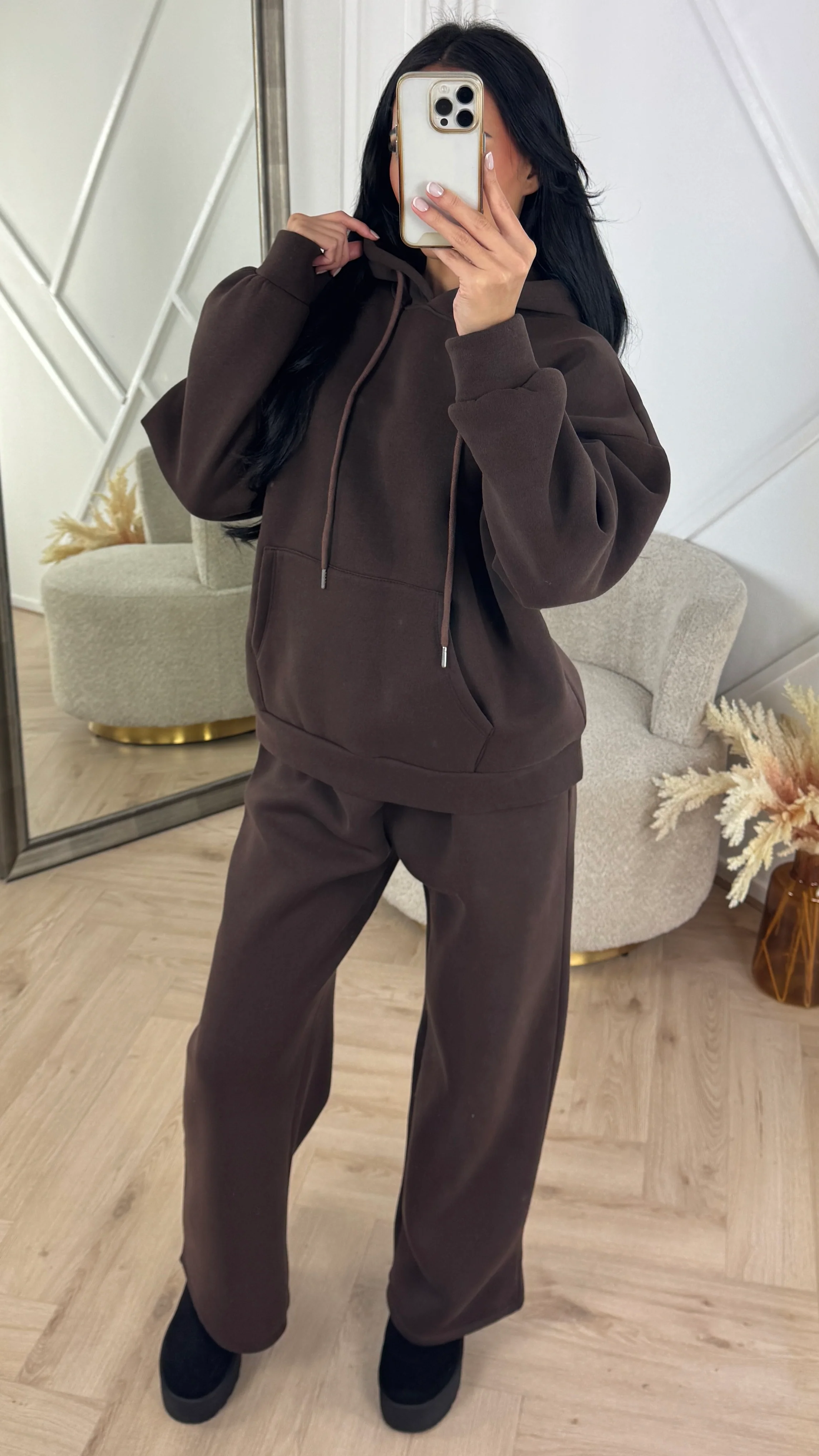 Comfy Hoodie Two-Piece Set met Wijde Pijpen - Image 4