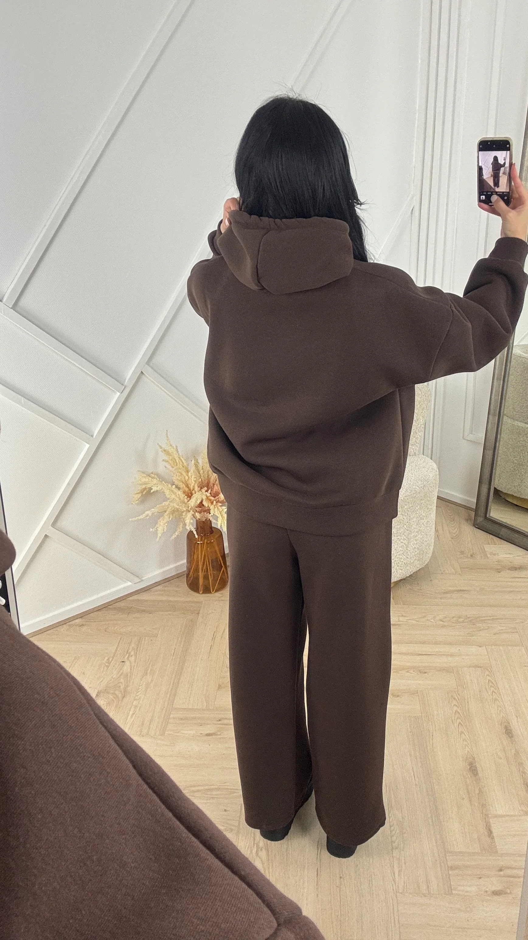 Comfy Hoodie Two-Piece Set met Wijde Pijpen - Image 6