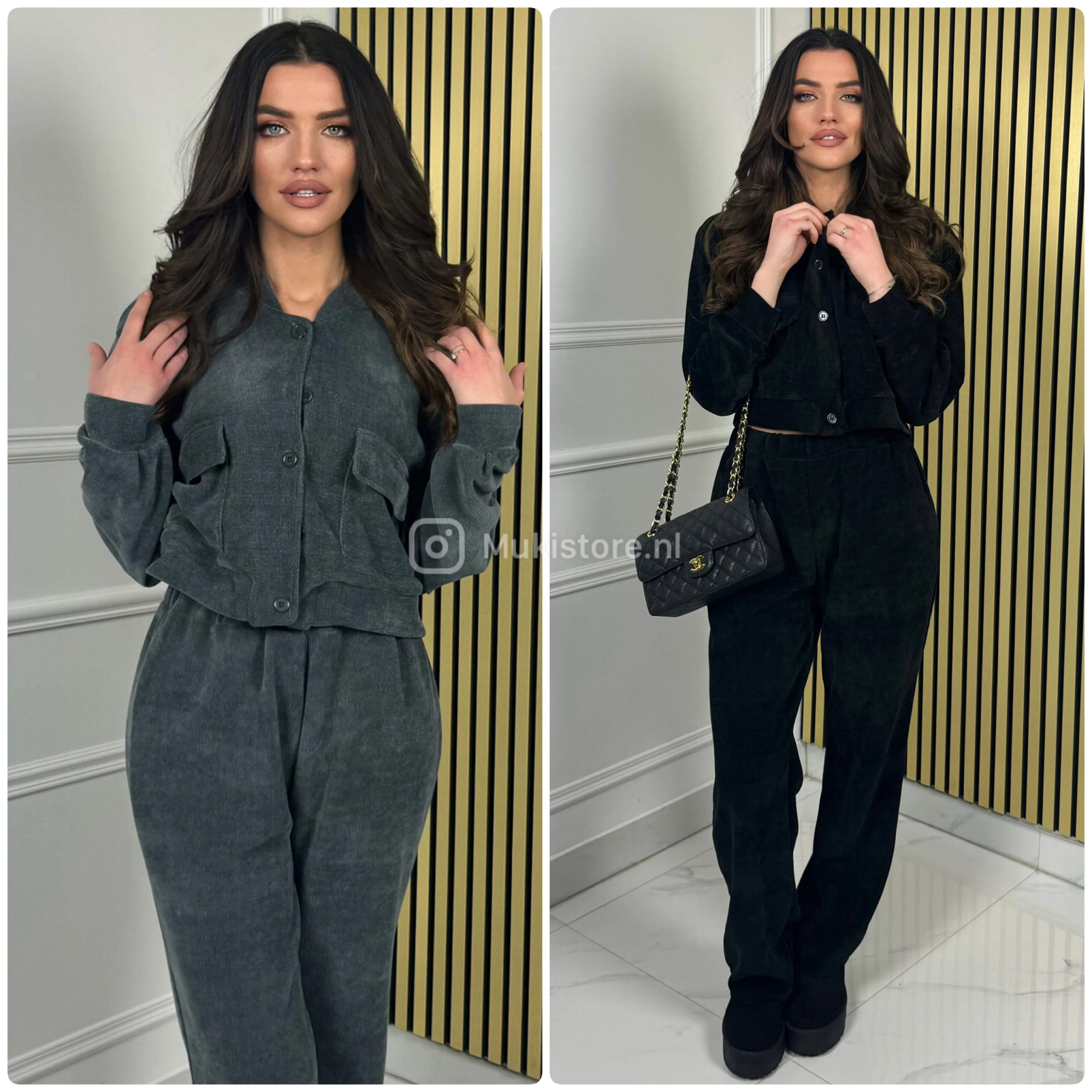 Corduroy Crop Cardigan Set - Image 6