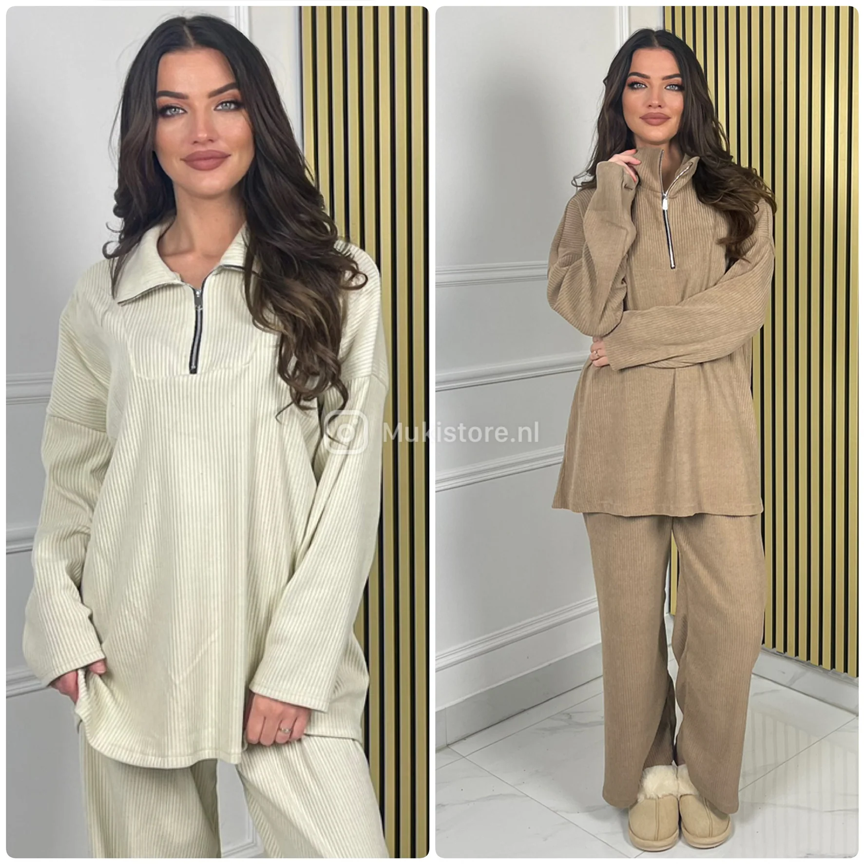 Corduroy Zipper Wide Leg Set - Image 12