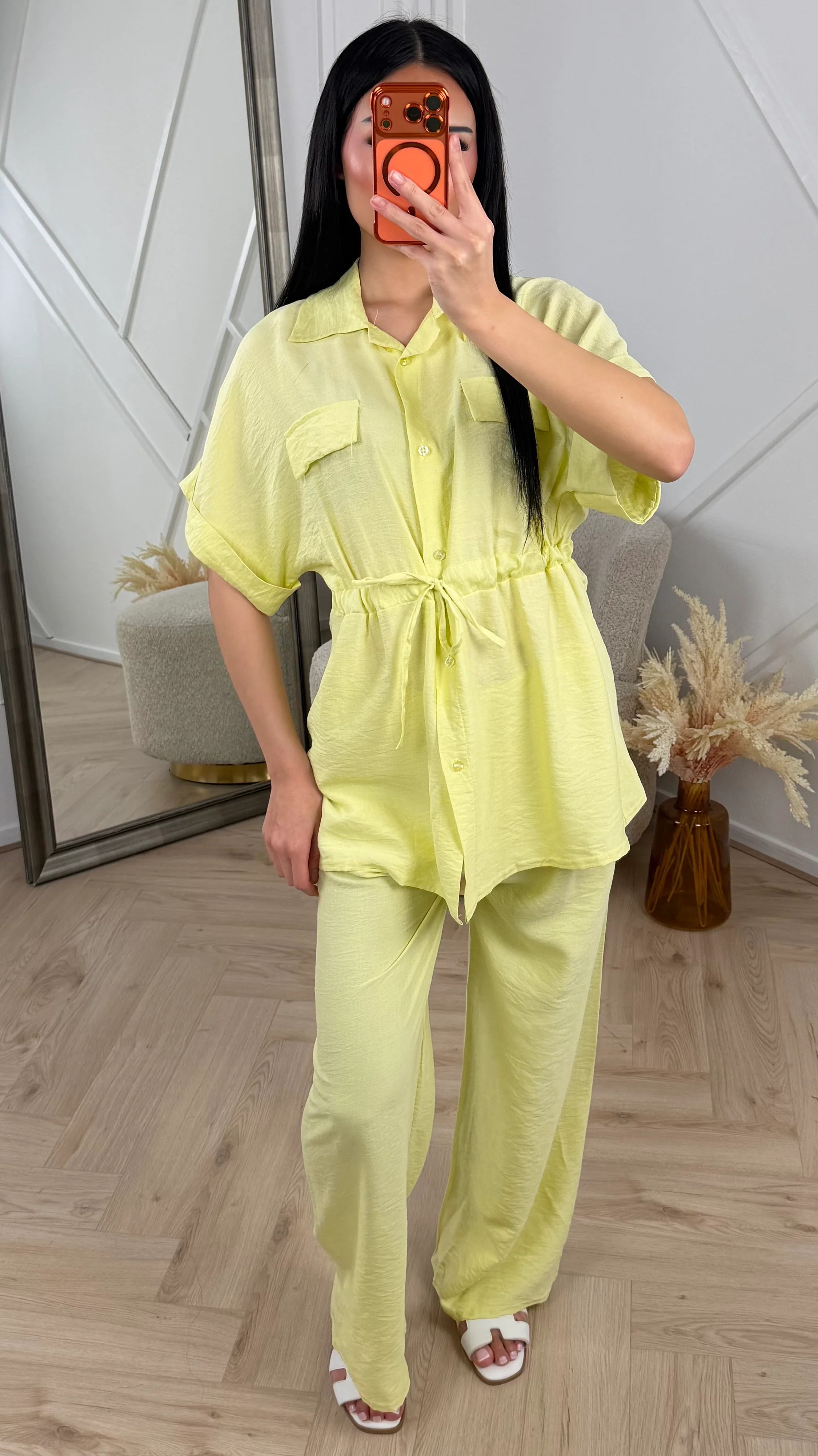Crinkle Blouse Set met Taillekoord - Image 3