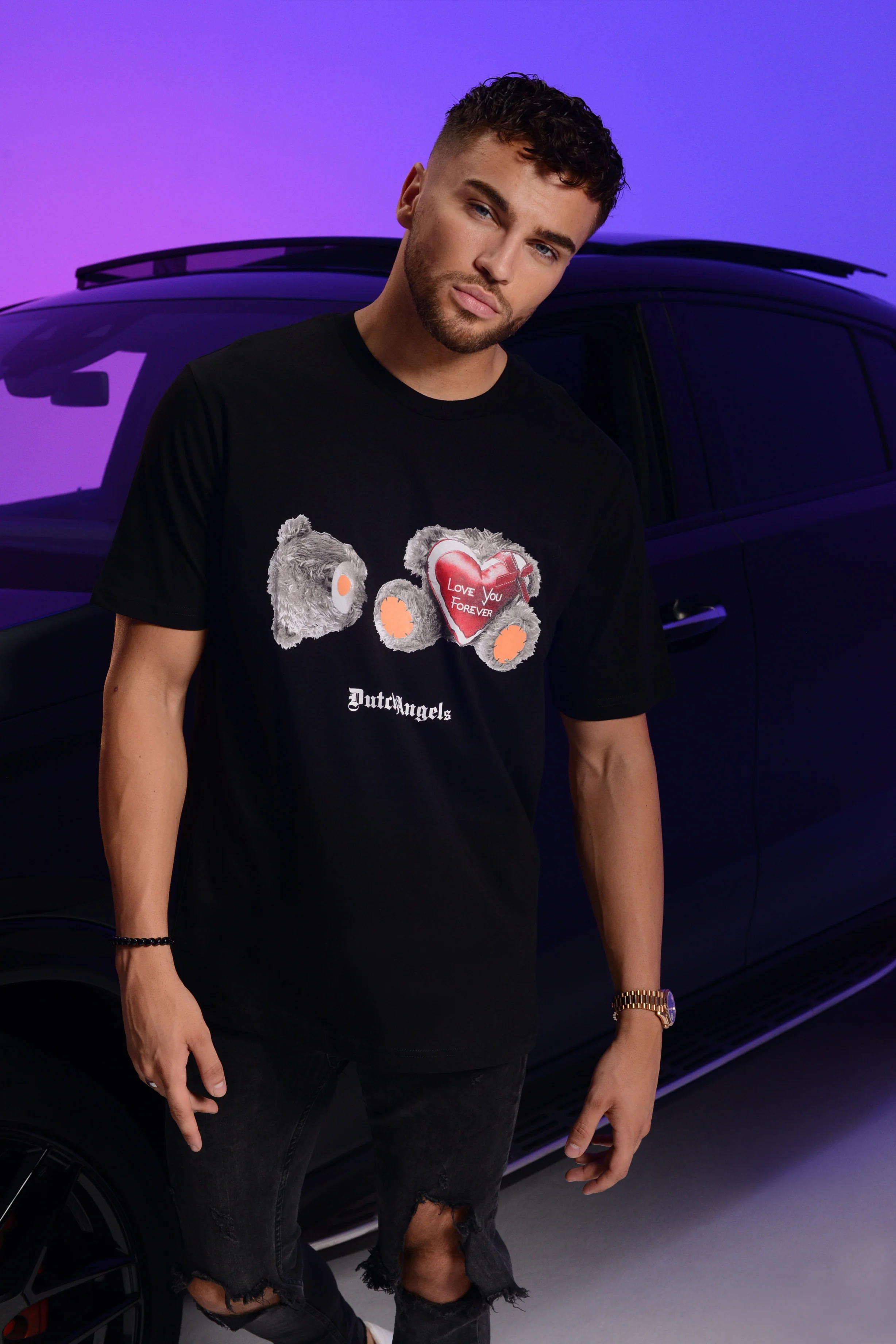 Dutch Angels Broken Teddy Black Oversized T-shirt - Image 13