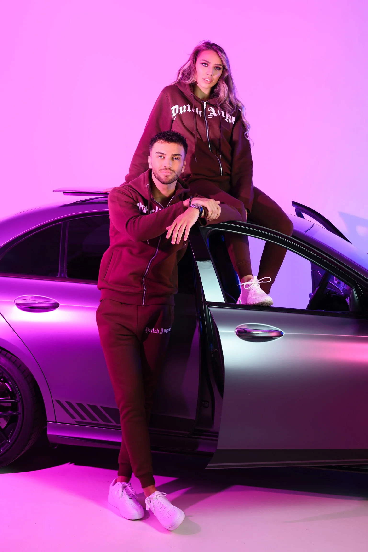 Dutch Angels Imprint Choclate Zipper Hoodie Tracksuit - Image 7