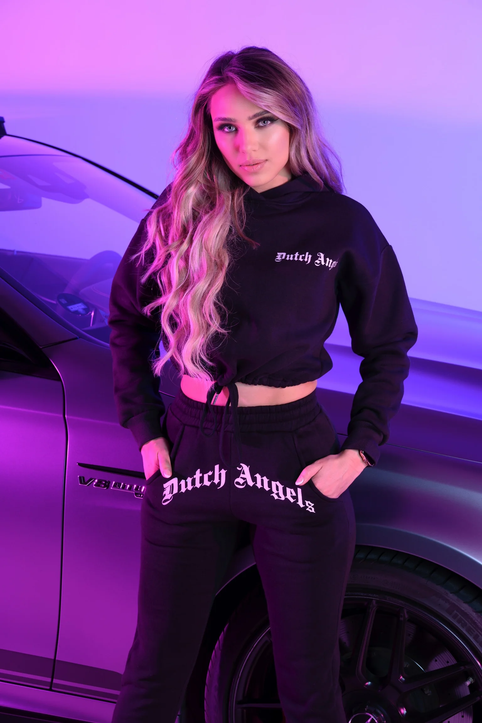 Dutch Angels Imprint Crop Set Black Tracksuit - Image 8