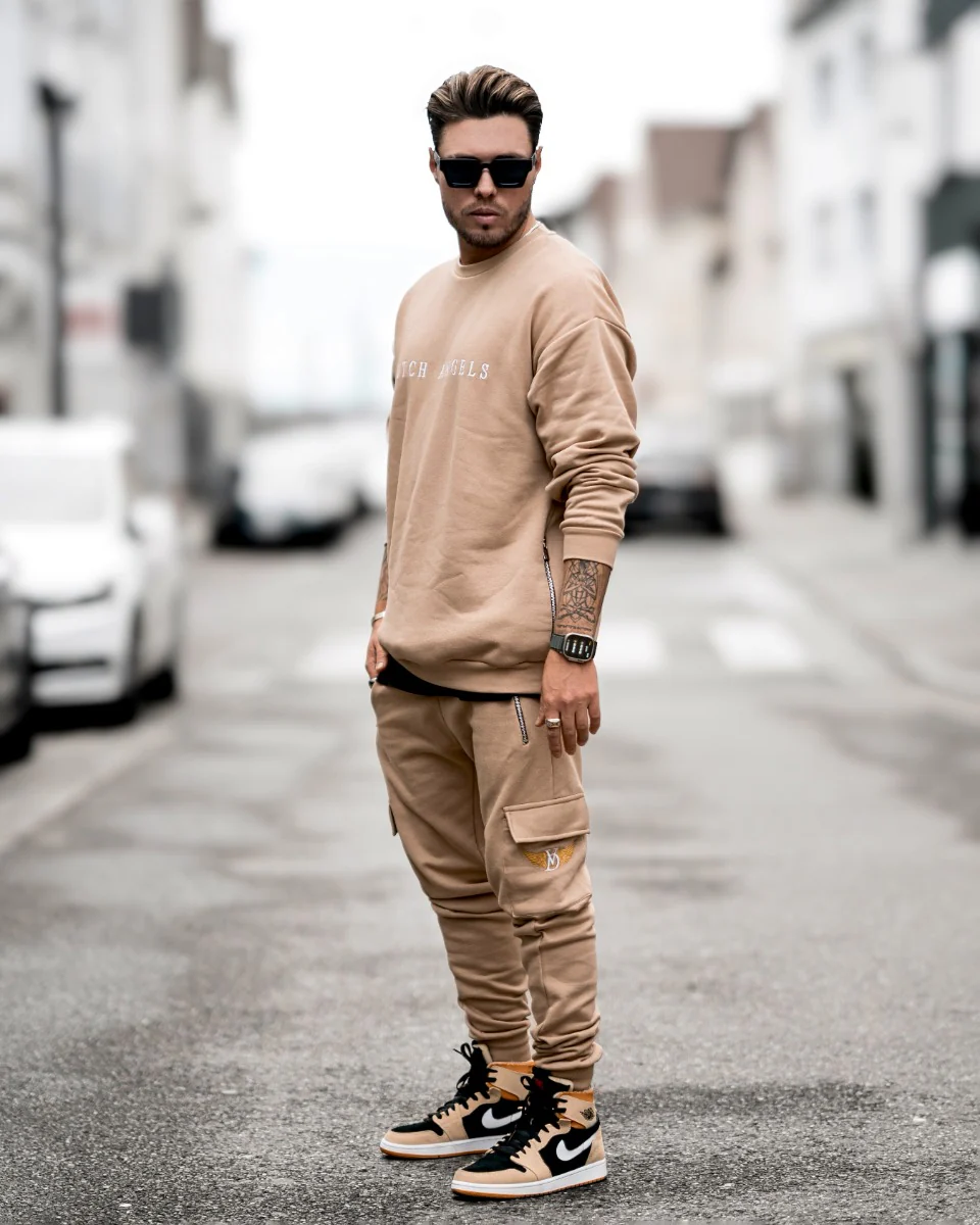 Dutch Angels Wings Embroidery Cargo Tracksuit