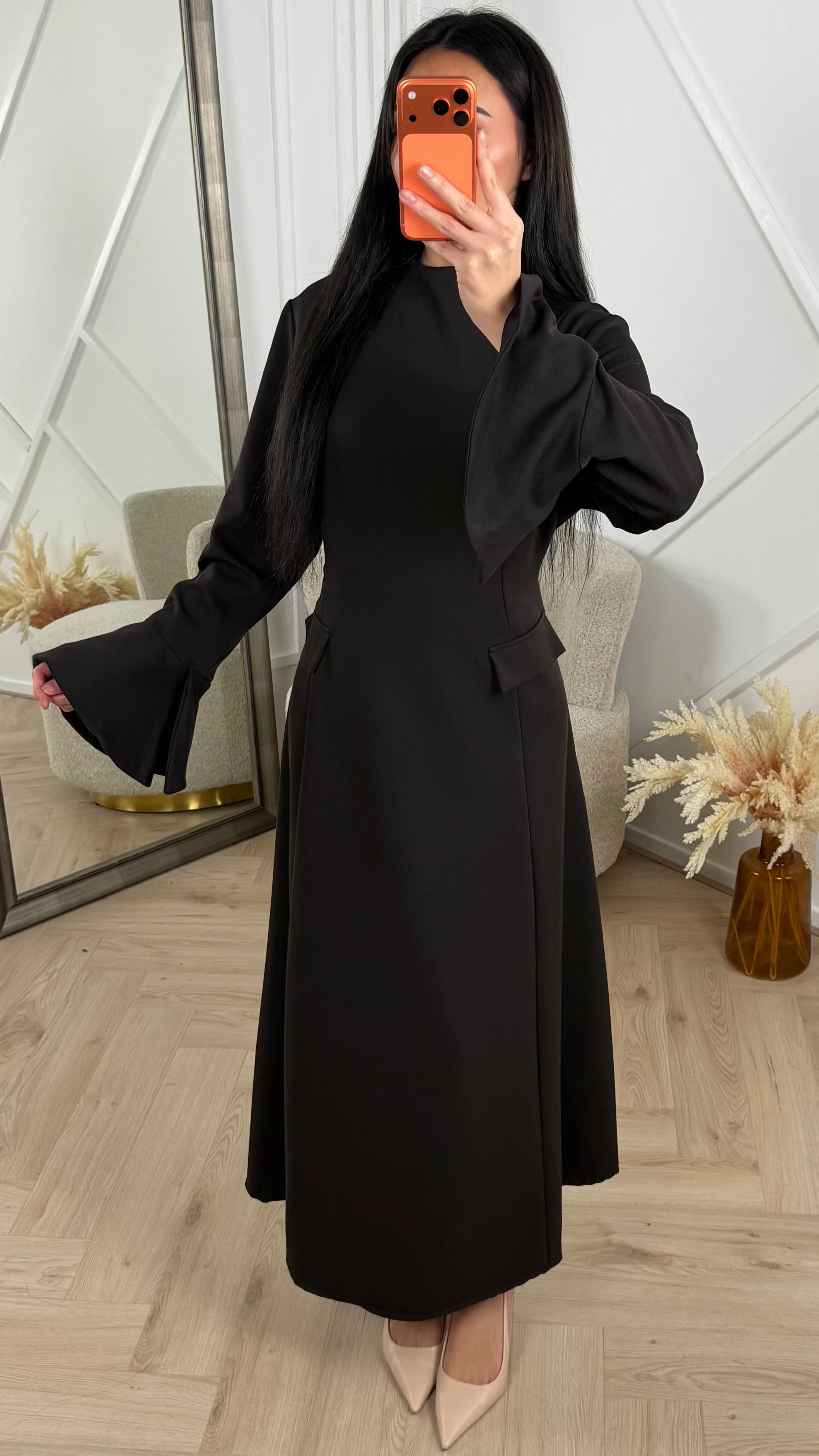 Elegante Abaya Maxi Jurk met Strikdetail - Image 2