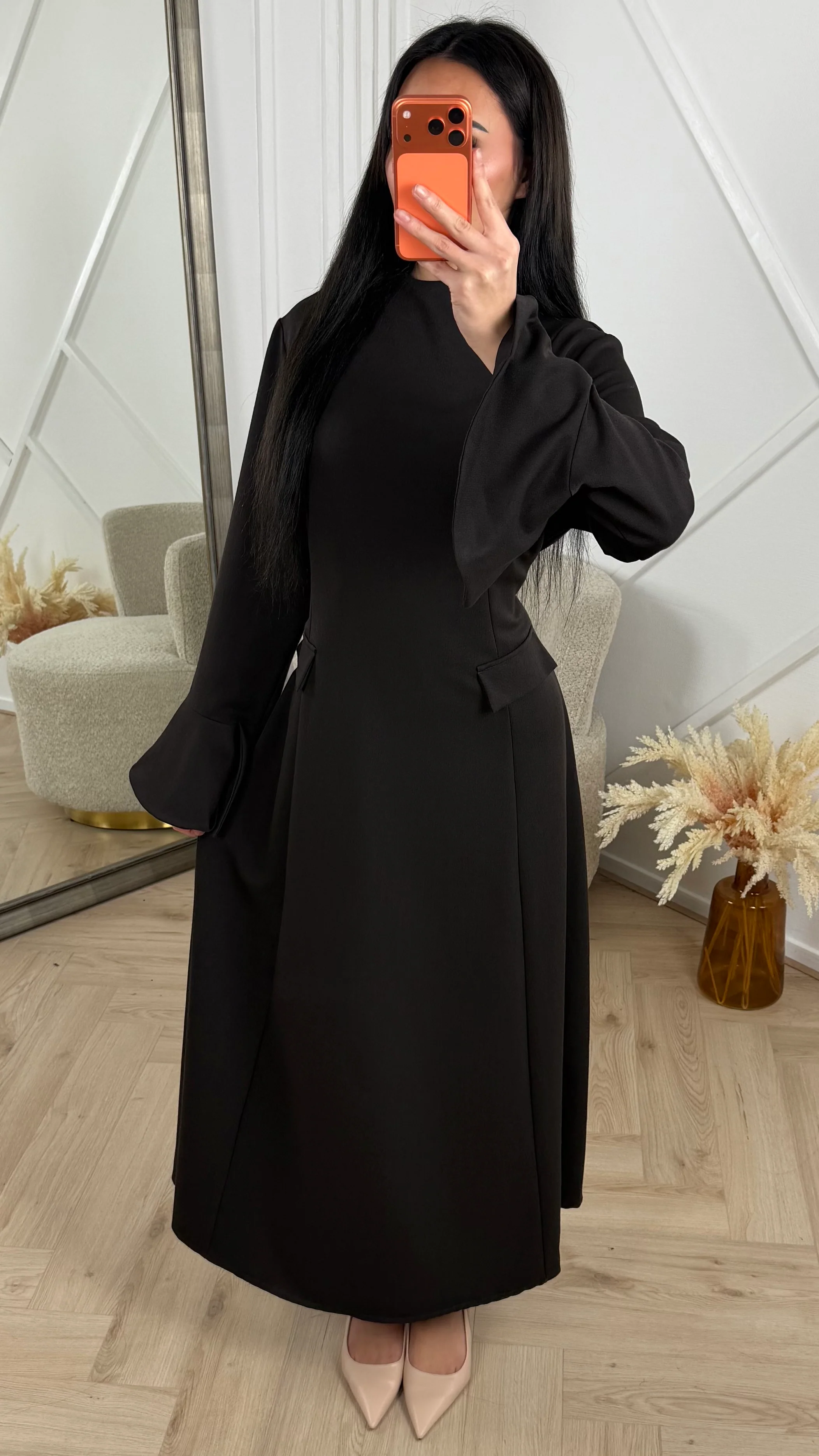 Elegante Abaya Maxi Jurk met Strikdetail - Image 6