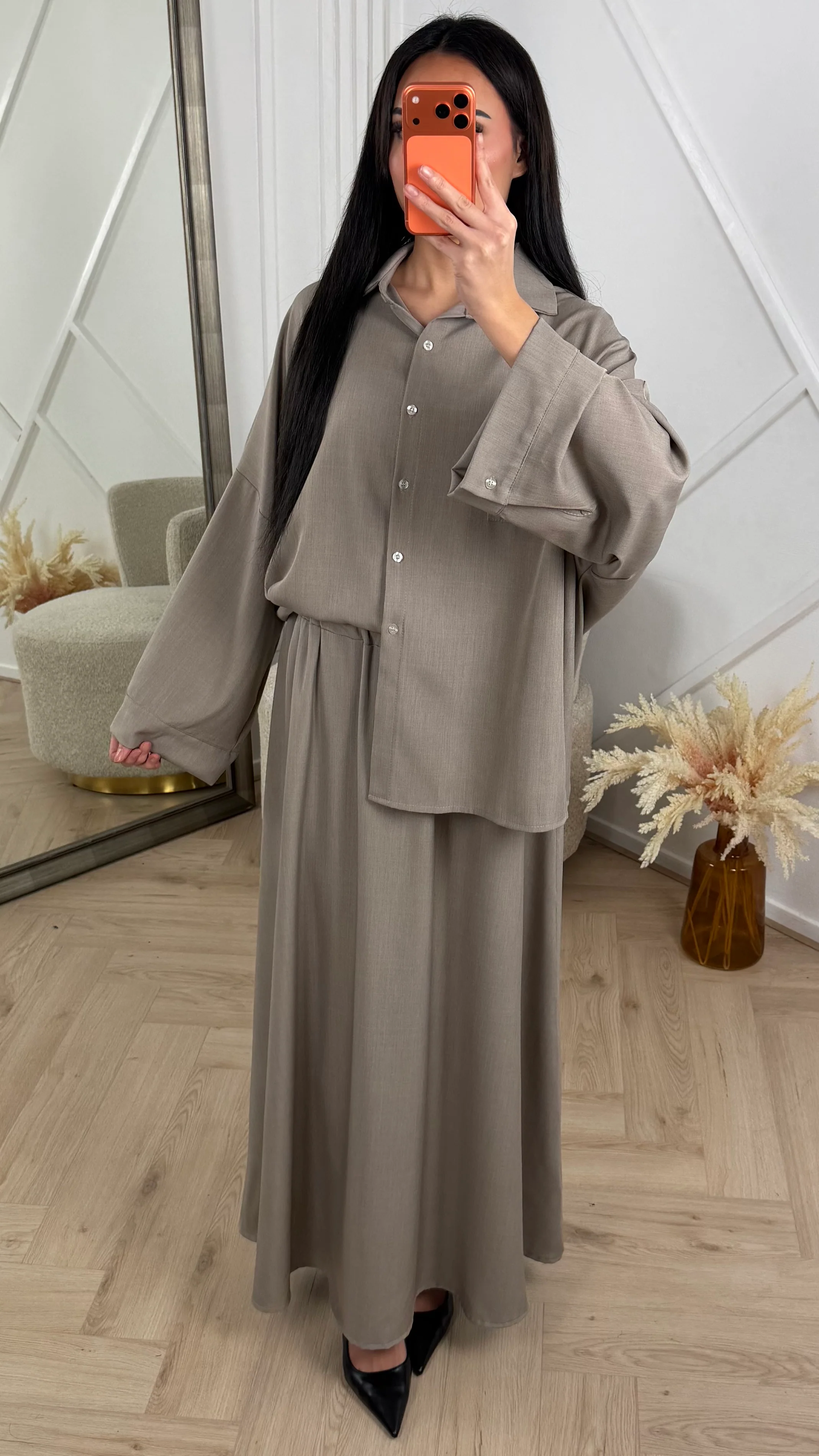 Elegante Two-Piece Set met Blouse en Maxi Rok - Image 3