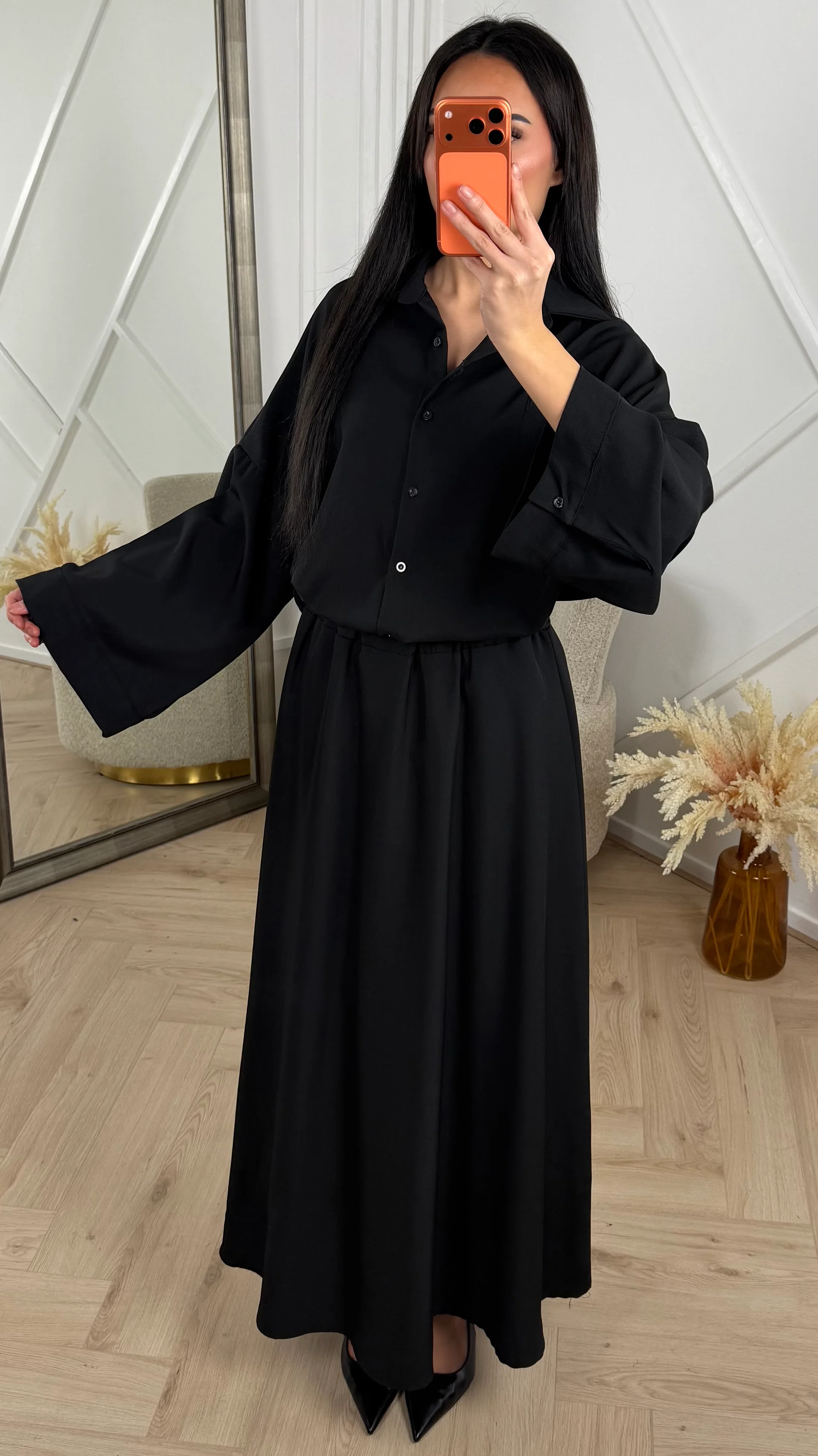 Elegante Two-Piece Set met Blouse en Maxi Rok - Image 4