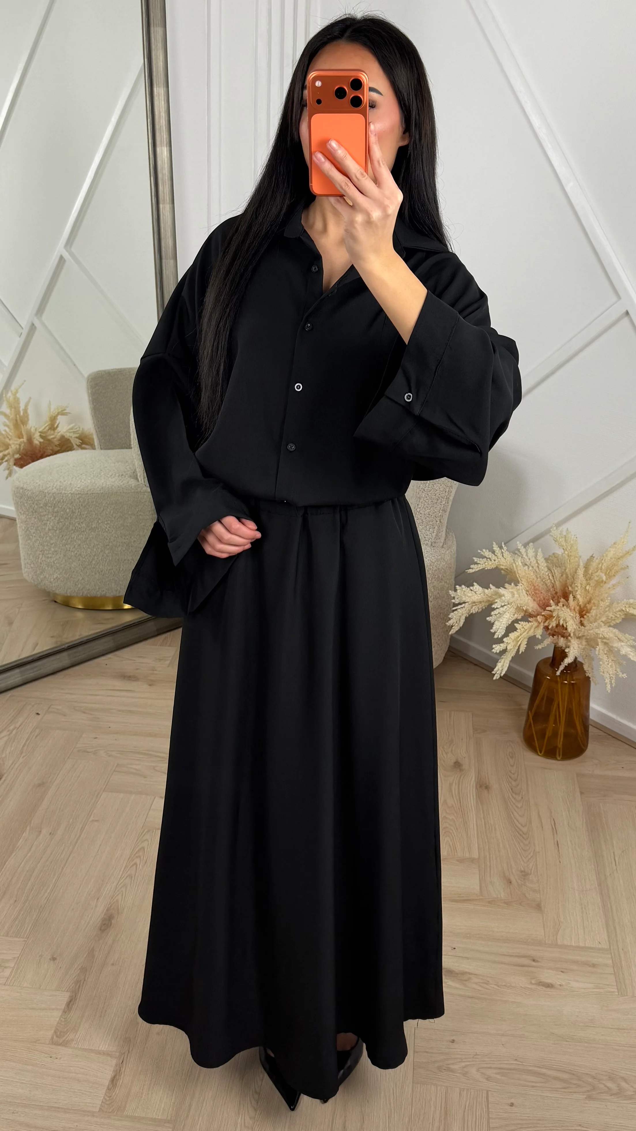 Elegante Two-Piece Set met Blouse en Maxi Rok - Image 7