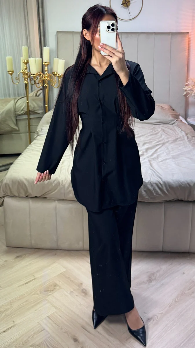 Essential Blouse Set Pleated Waist Detail - Image 9