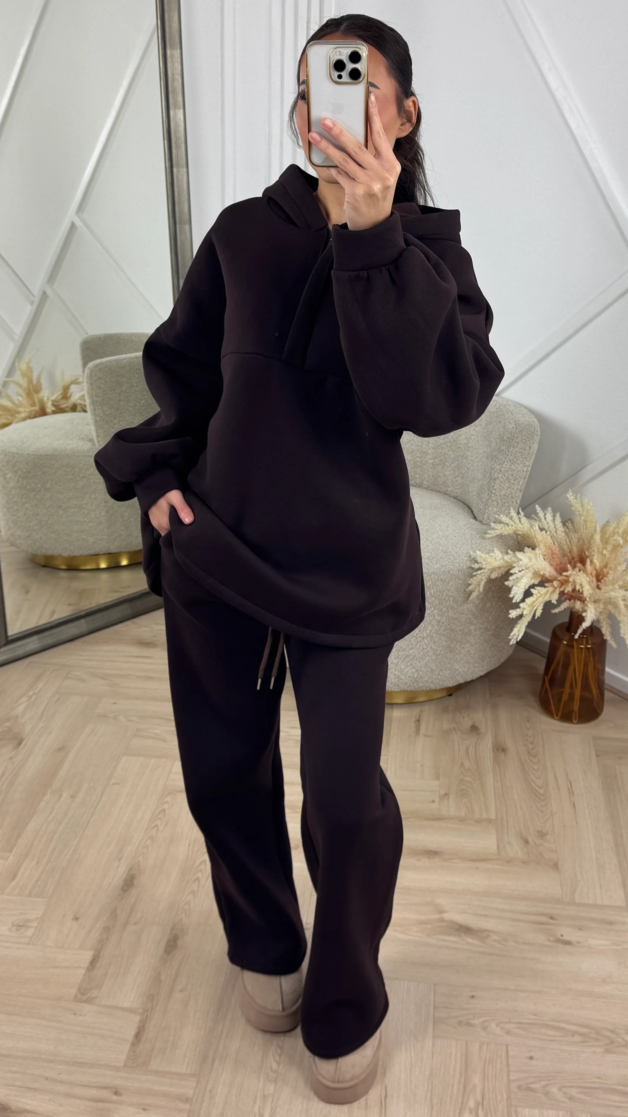 Fleece Two-Piece Hoodie Set met Rits & Steekzakken - Image 2