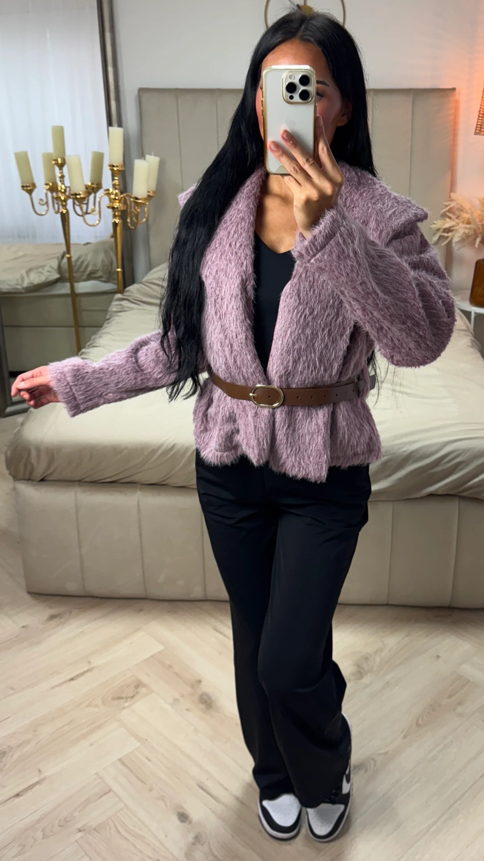 Fluffy Jas met Ceintuur - Image 7