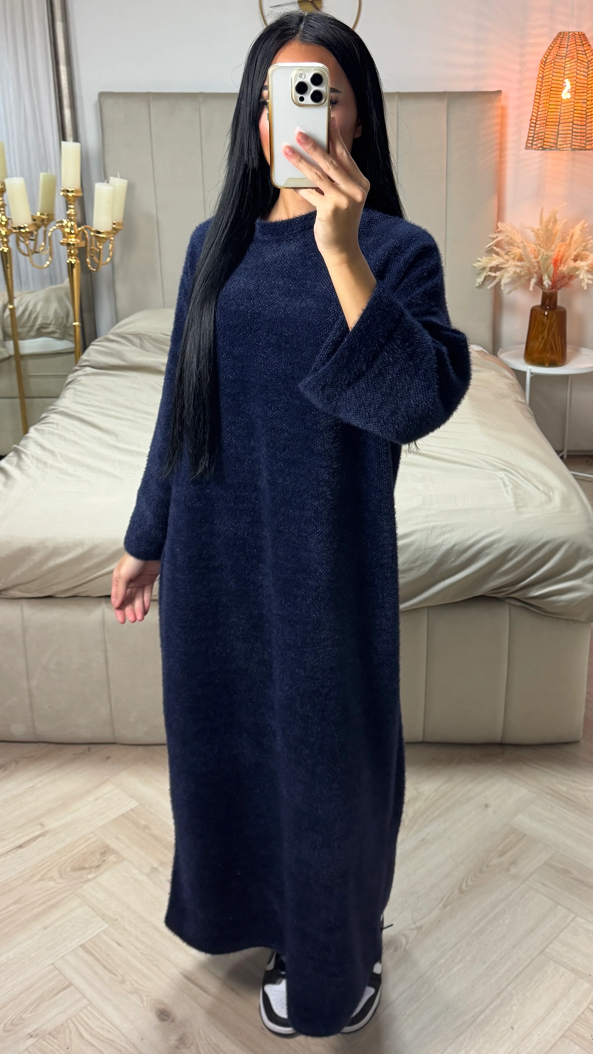 Fluffy Maxi Jurk met Wijde Mouwen - Image 7