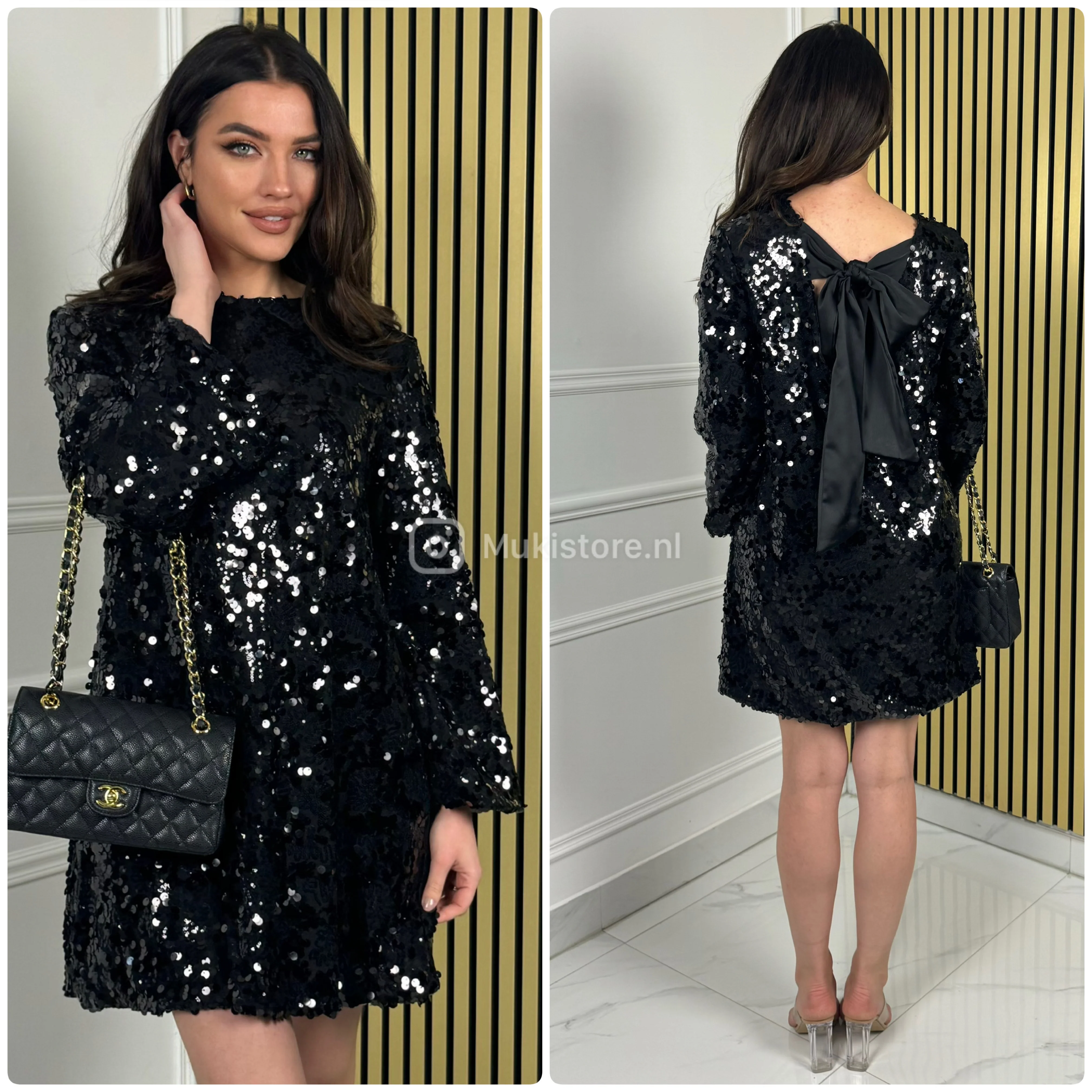 Fully Sequin Glitter Bow Dress - Image 4
