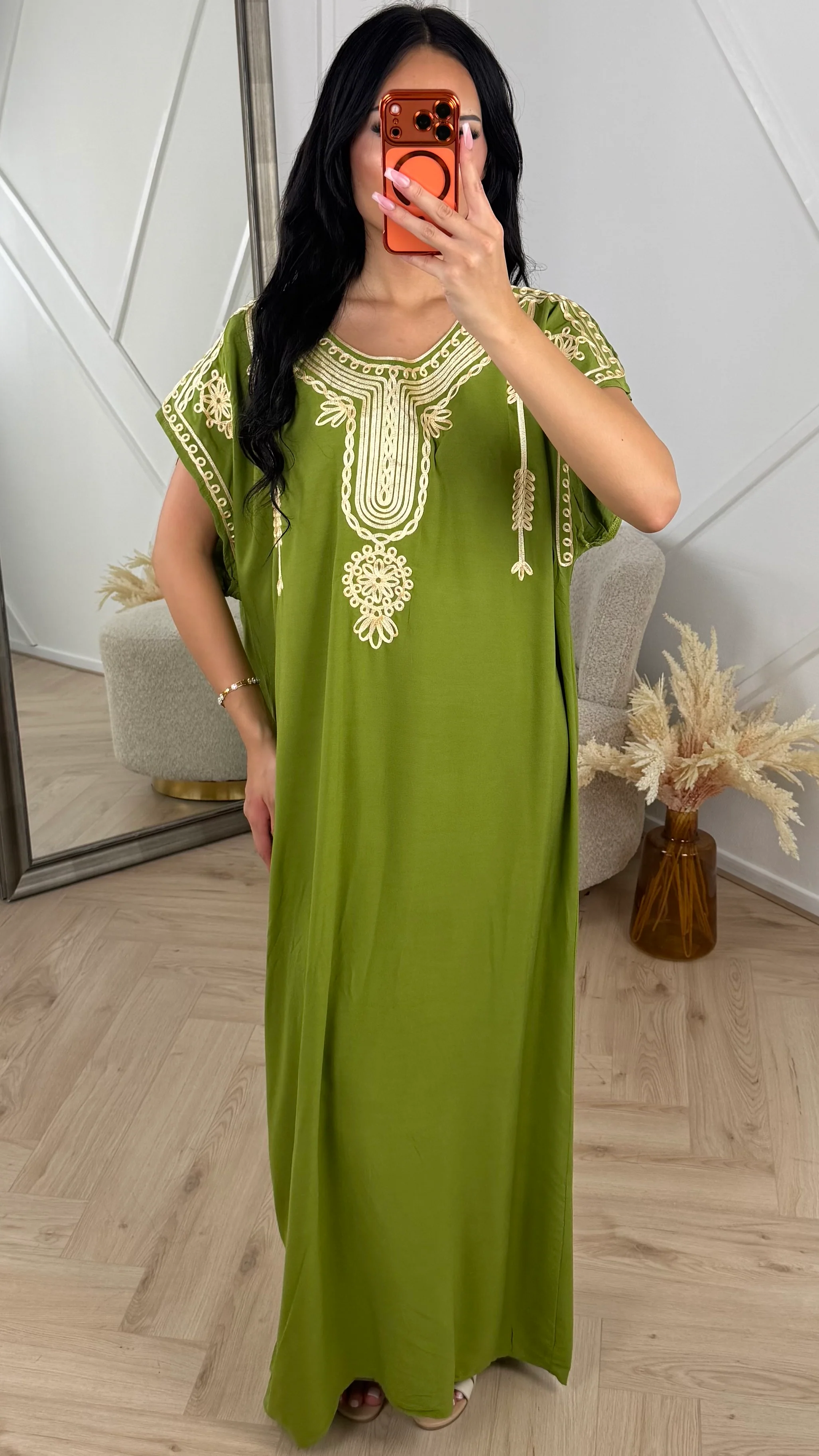 Geborduurde Maxi Kaftan Jurk 5802 - Image 2