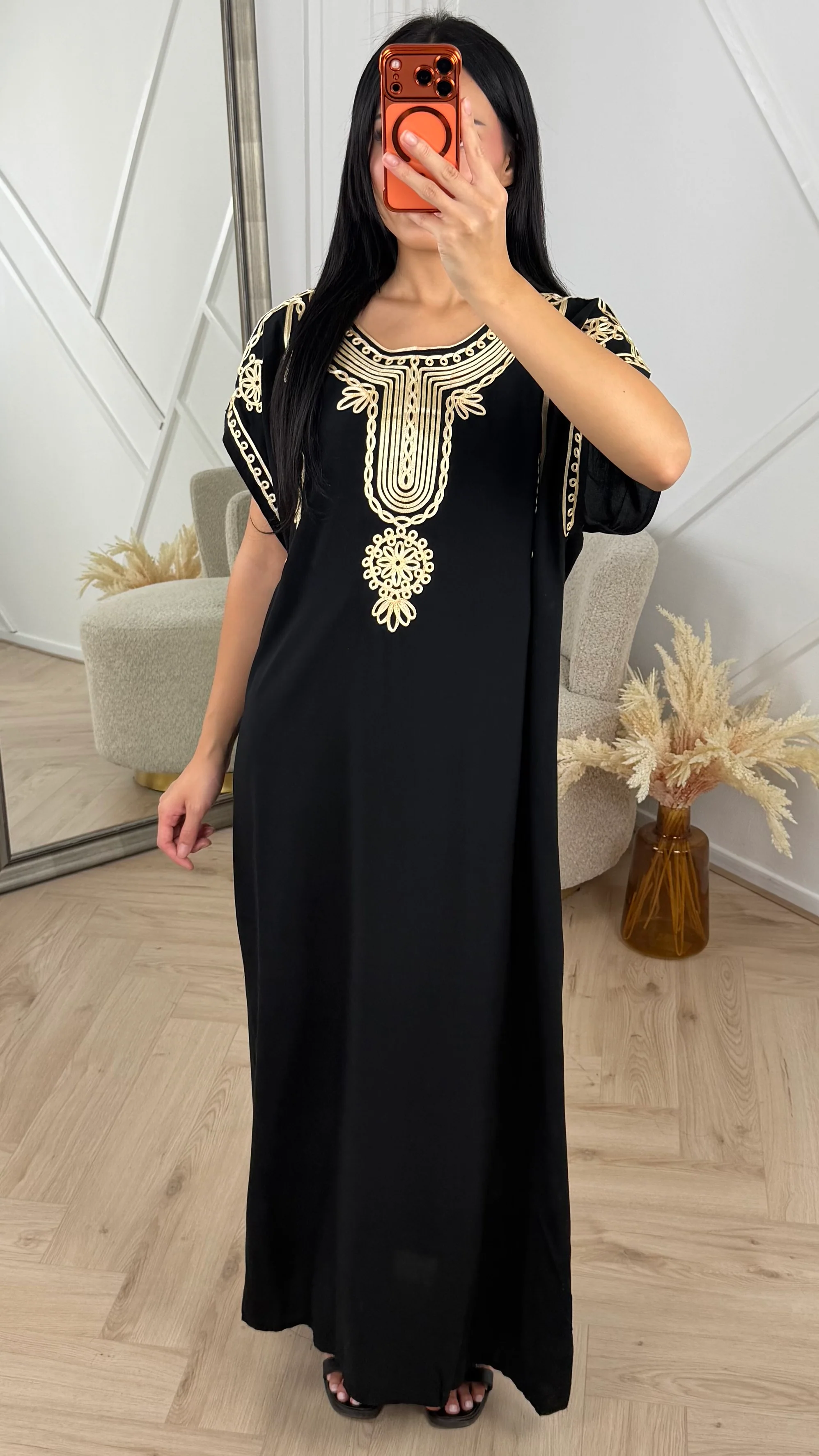 Geborduurde Maxi Kaftan Jurk 5802 - Image 3