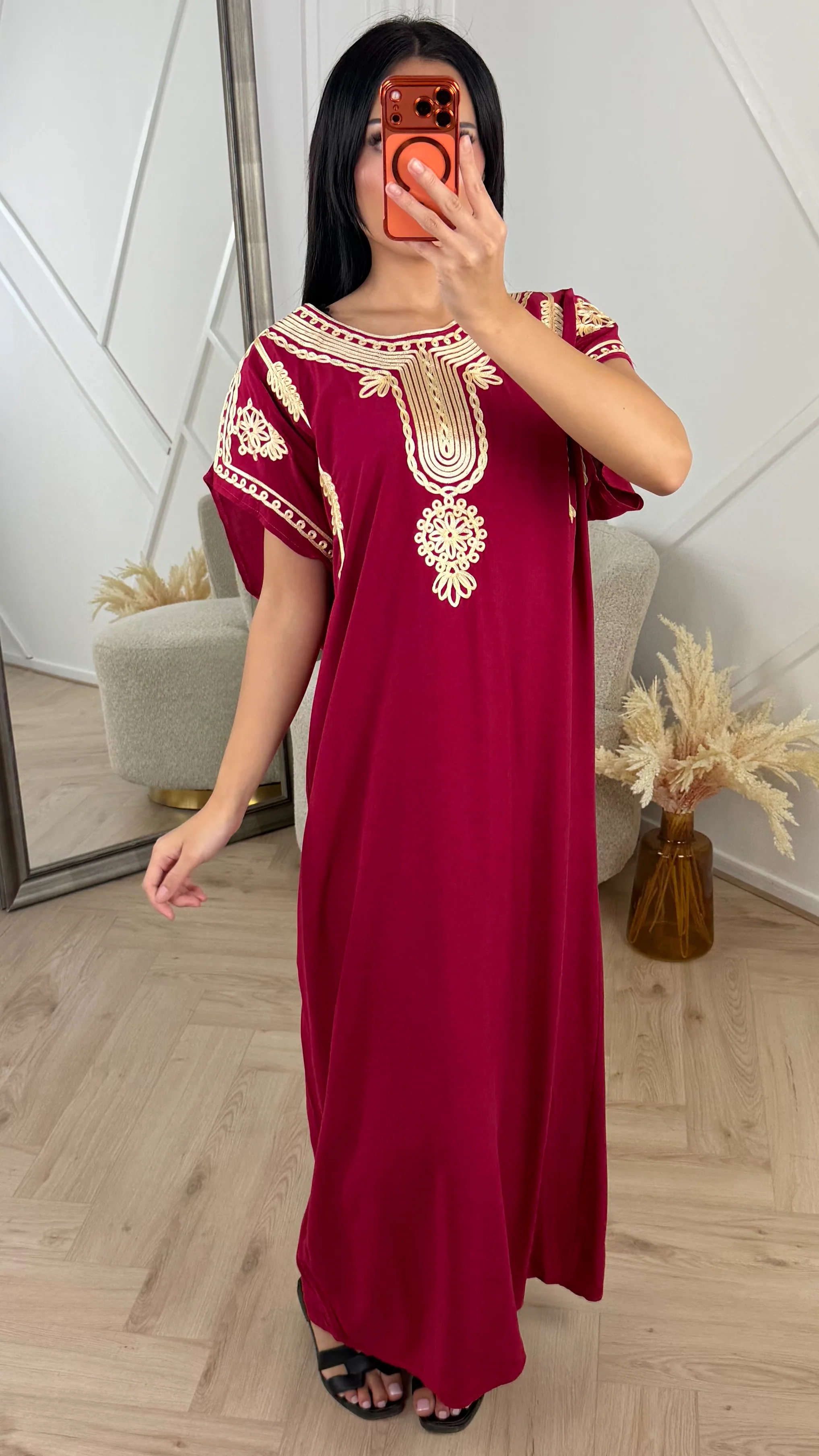 Geborduurde Maxi Kaftan Jurk 5802 - Image 4
