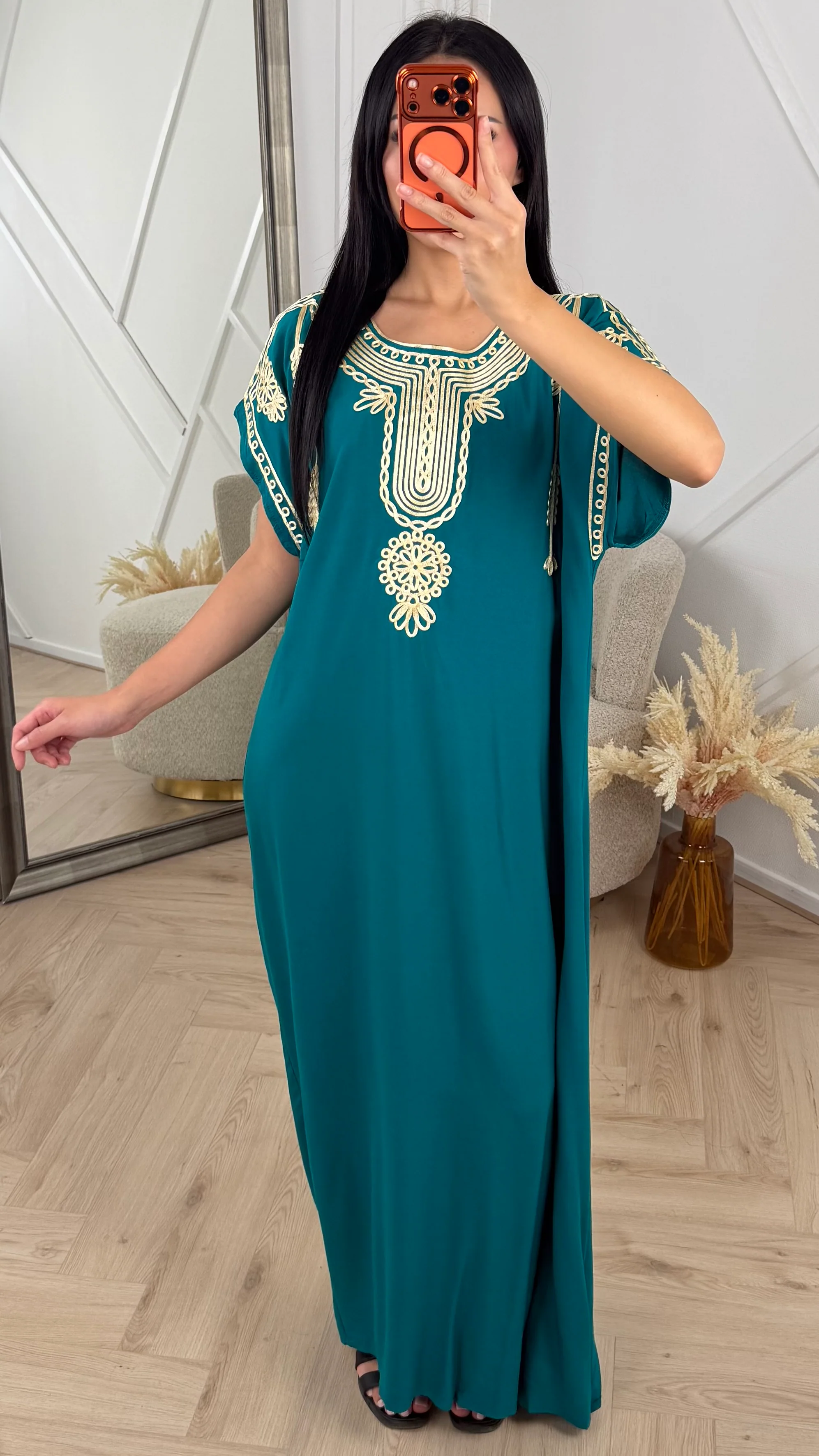 Geborduurde Maxi Kaftan Jurk 5802 - Image 5