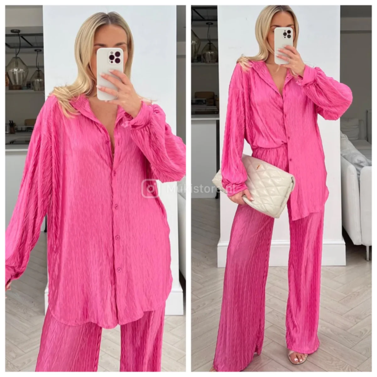 Glossy Zigzag Blouse Set - Image 23