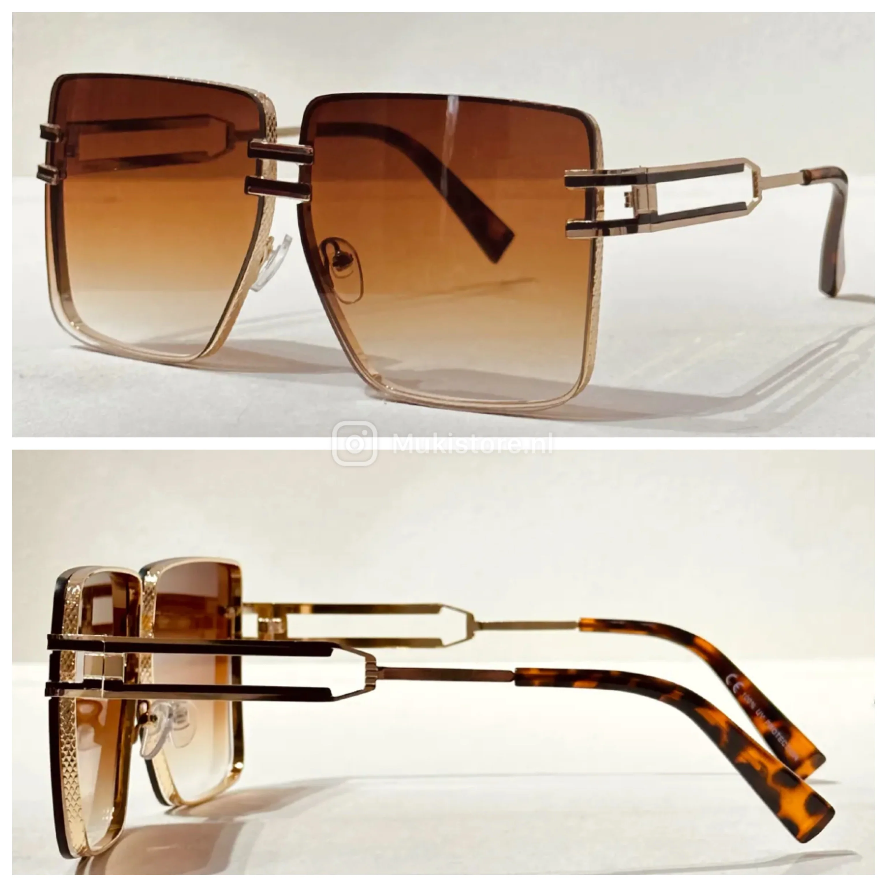 Golden Sunglasses 100% UV Protection cv2856 - Image 6