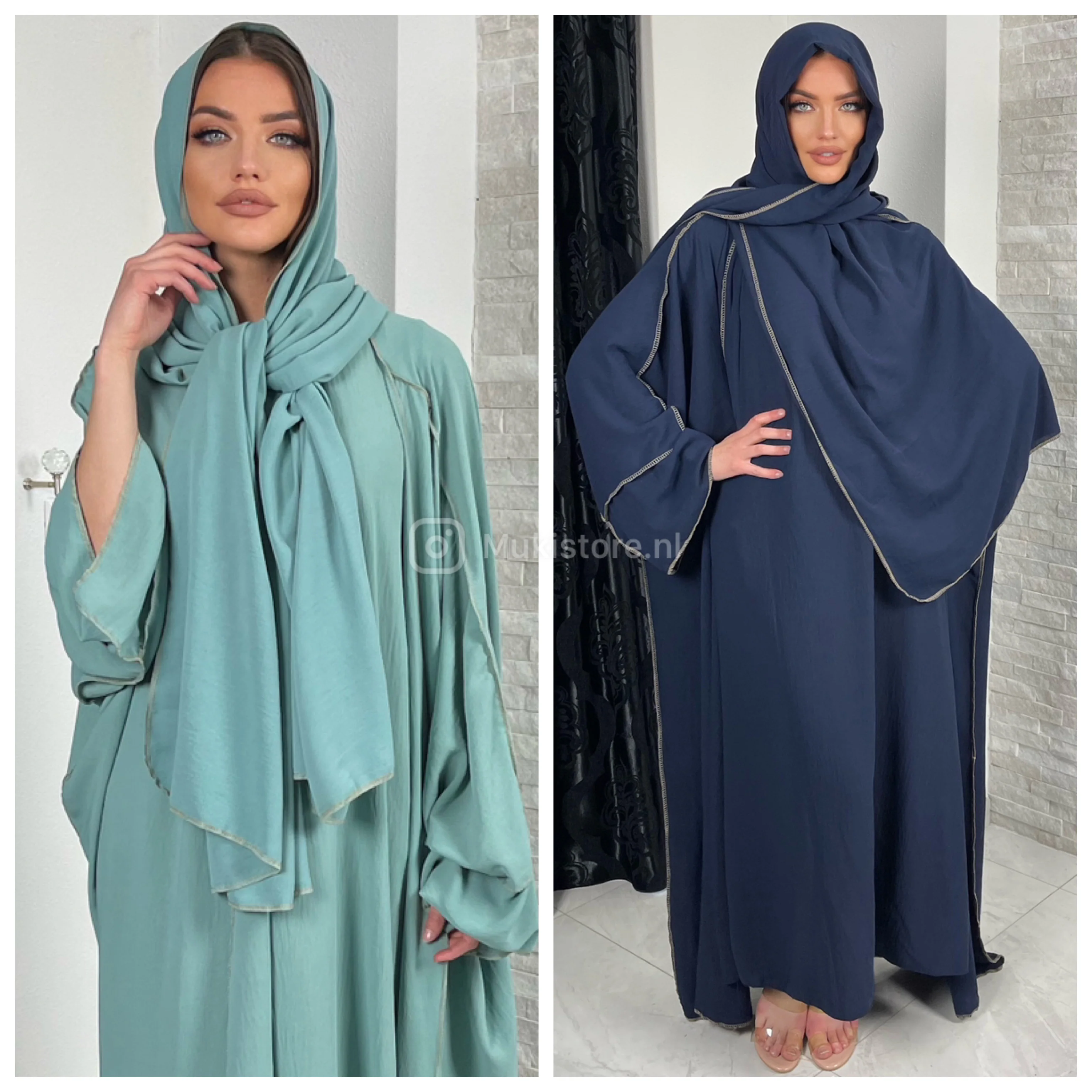 Headscarf Dress 3psc Kimono+Dress+Scarf Heavyweigth Quality - Image 7