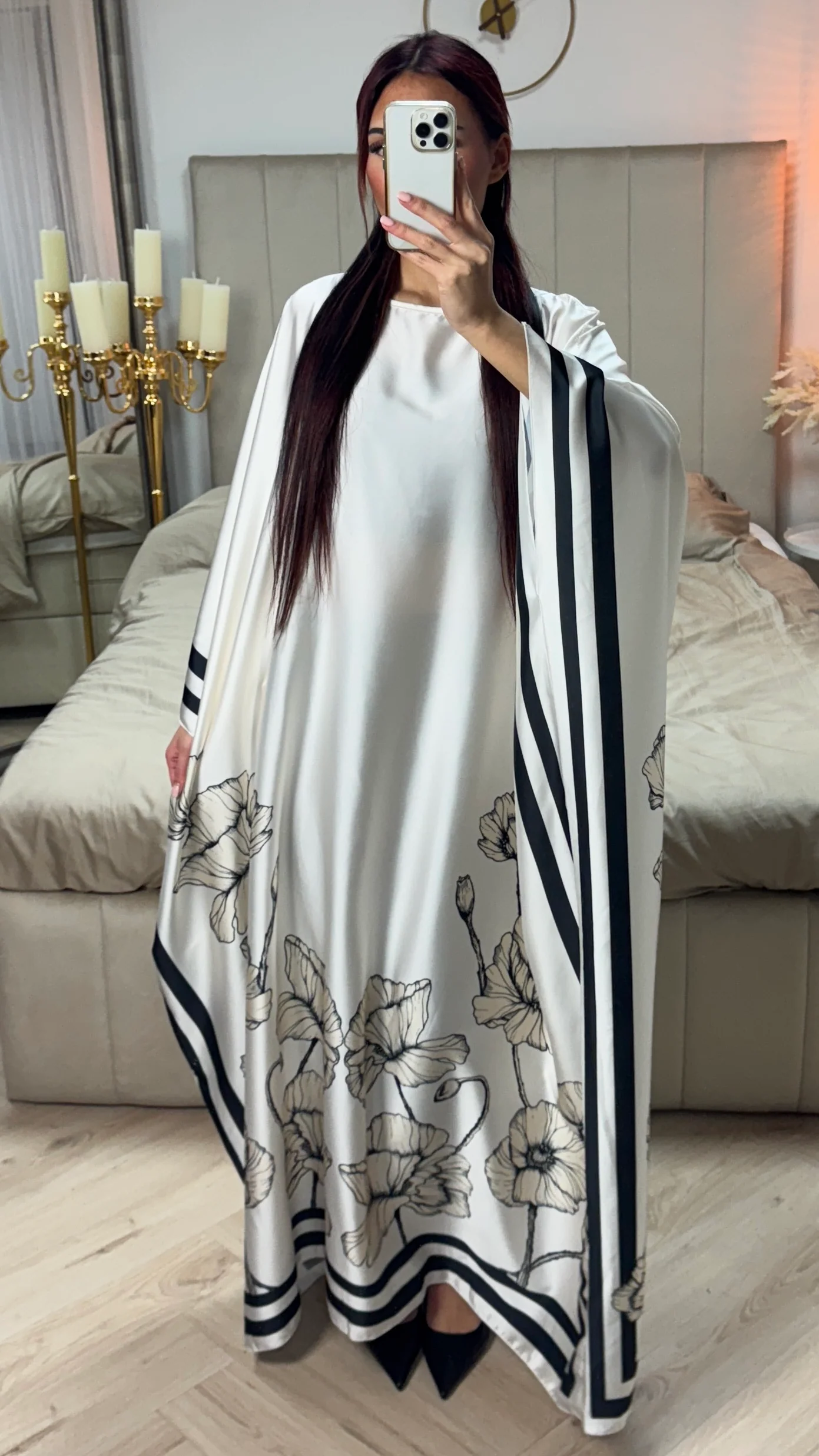 Inside Tie Belt Flower Print Dress - Image 23