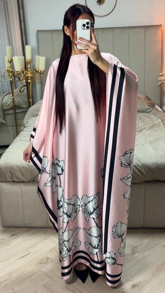 Inside Tie Belt Flower Print Dress - Image 4