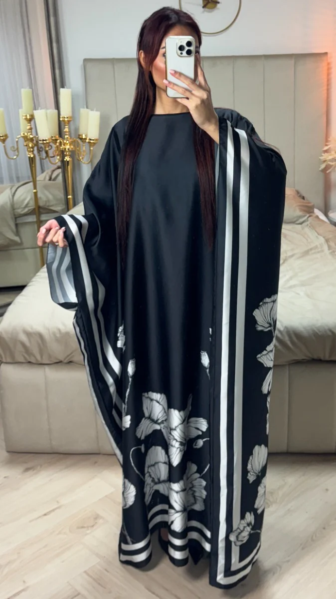 Inside Tie Belt Flower Print Dress - Image 7
