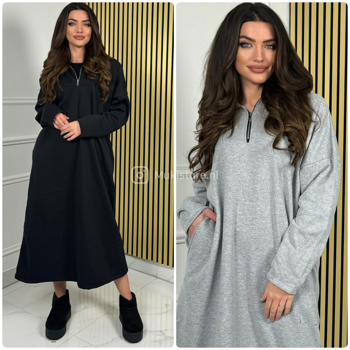Jogging Maxi Zipper Oversized Dress - Image 7