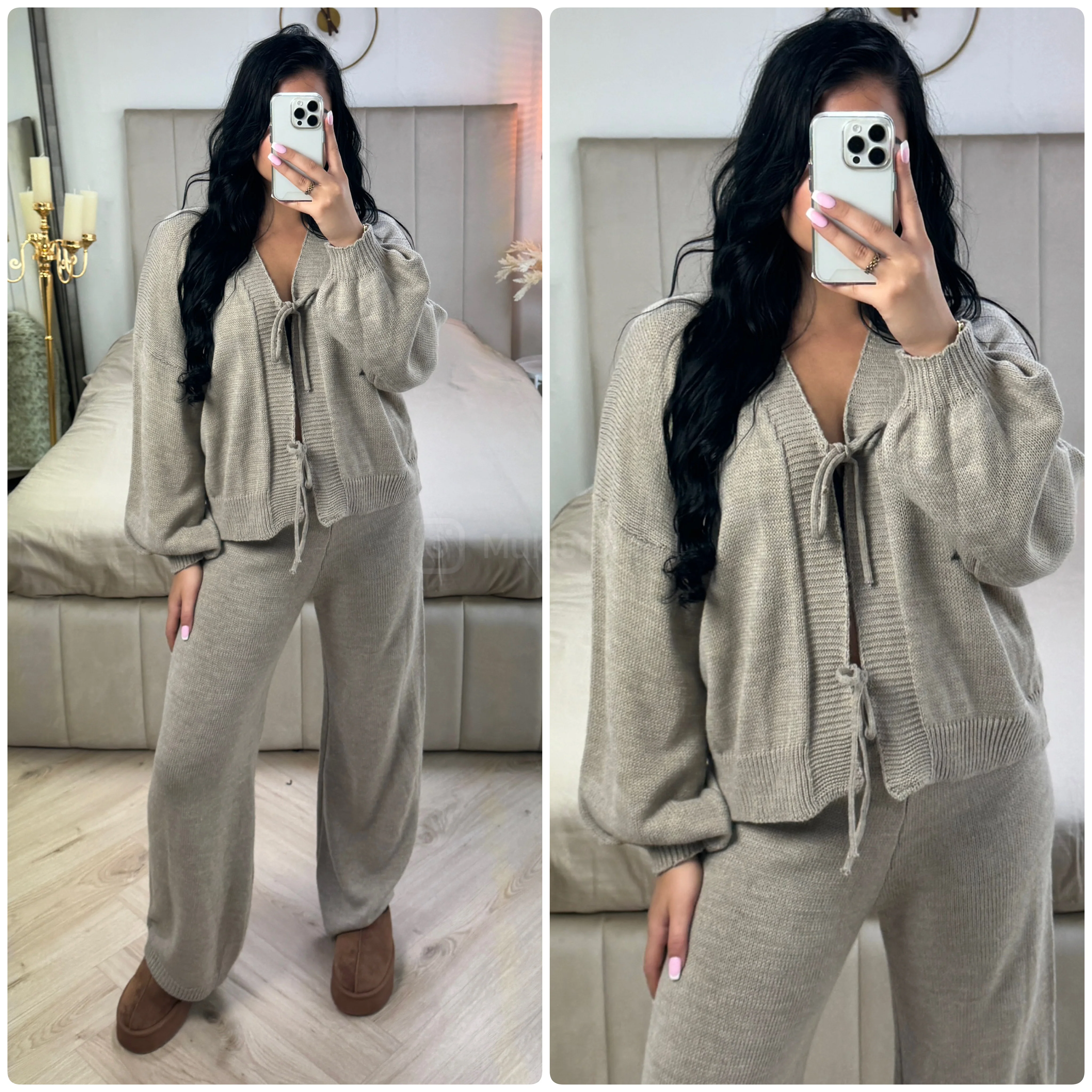 Knitwear 2 Ties Cardigan Set - Image 18