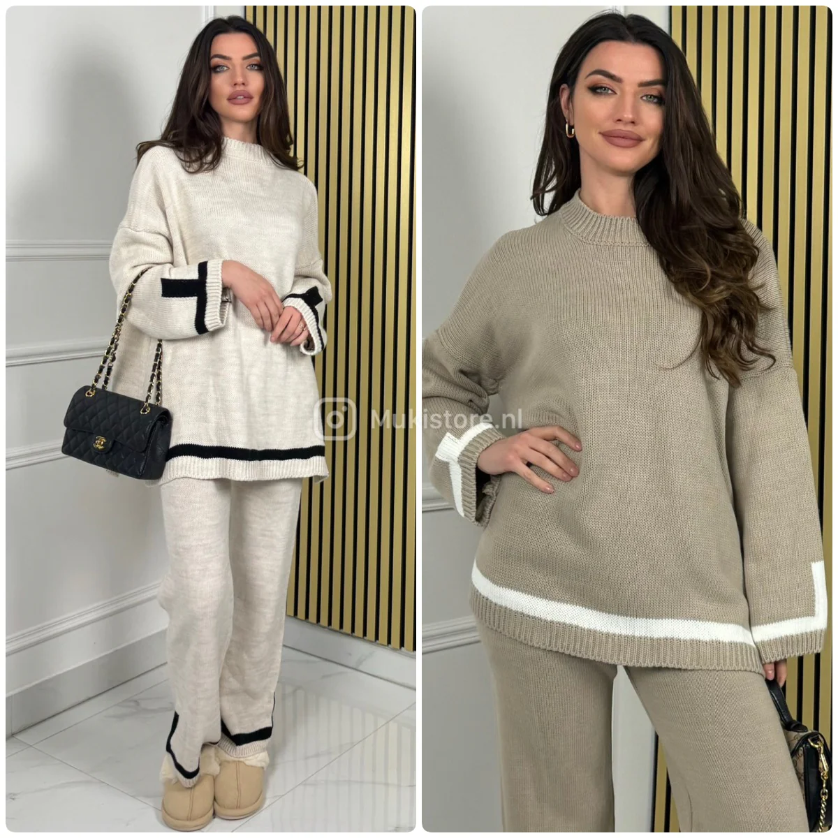 Knitwear Oversized Double Split Wide Leg Set Line Details - Image 6