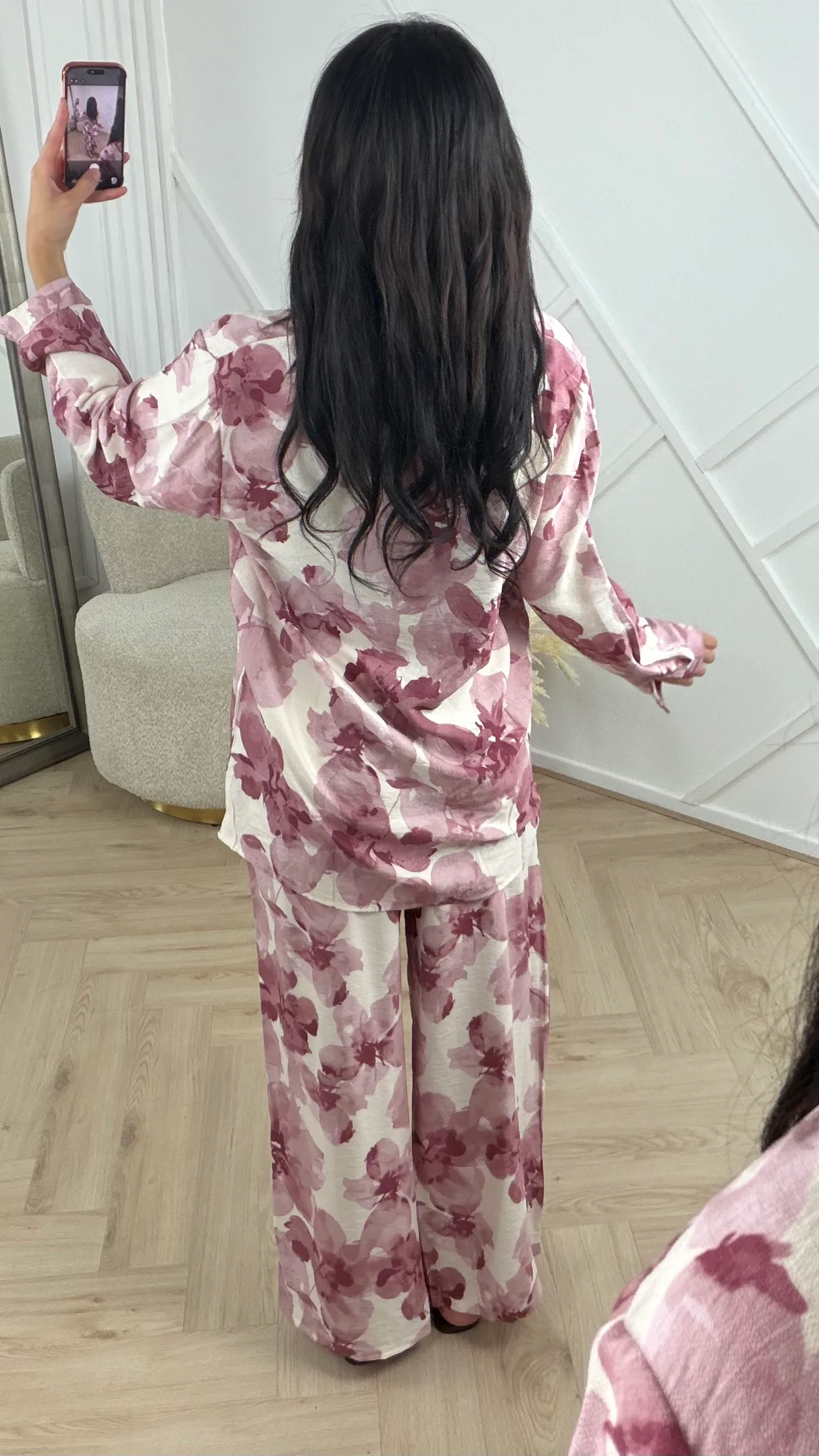 Bloemenprint Blouse Set met Wide Leg Broek – MT5901 - Image 4