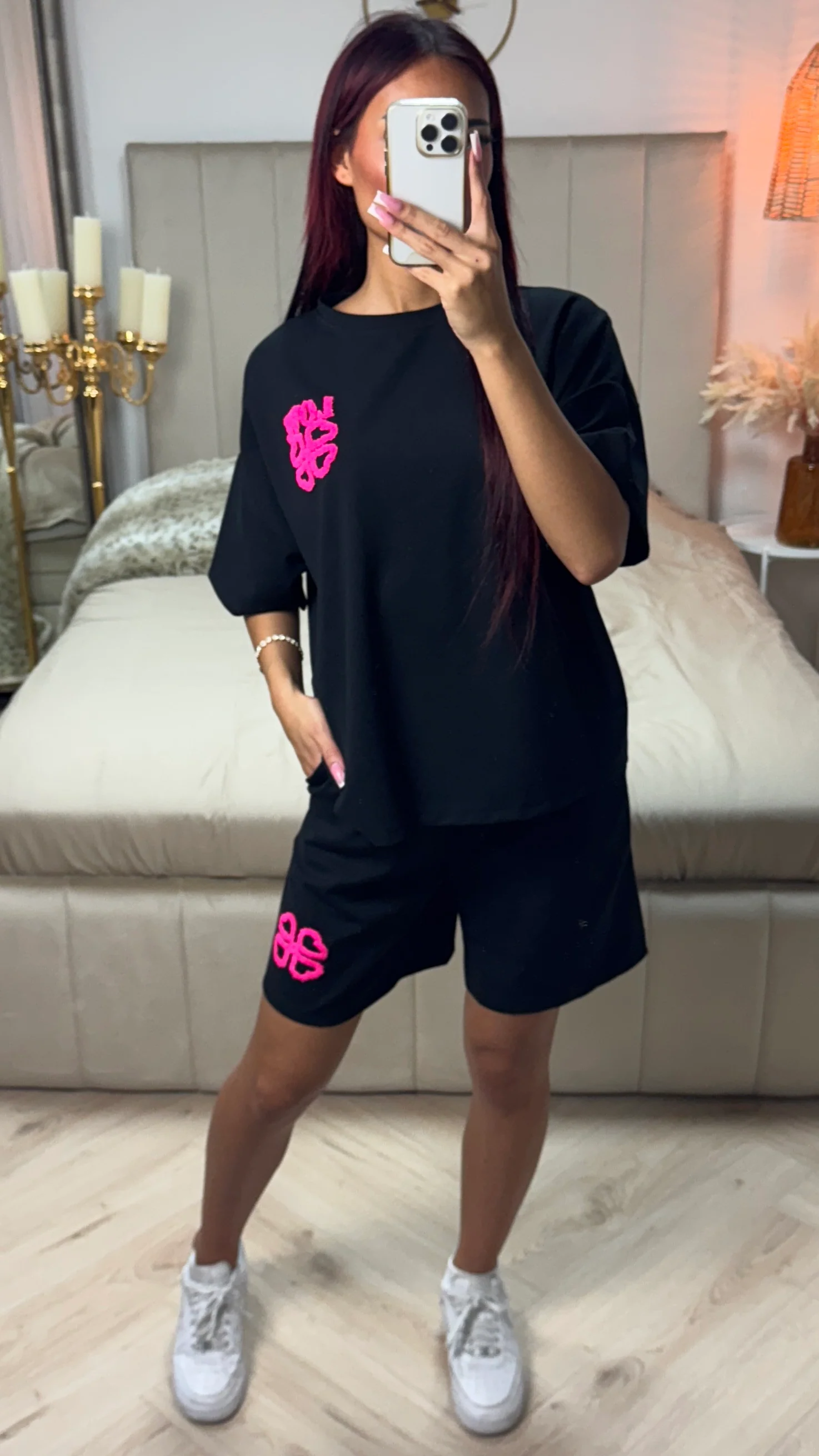 Love Soft Material Tee+Shorts Set - Image 2