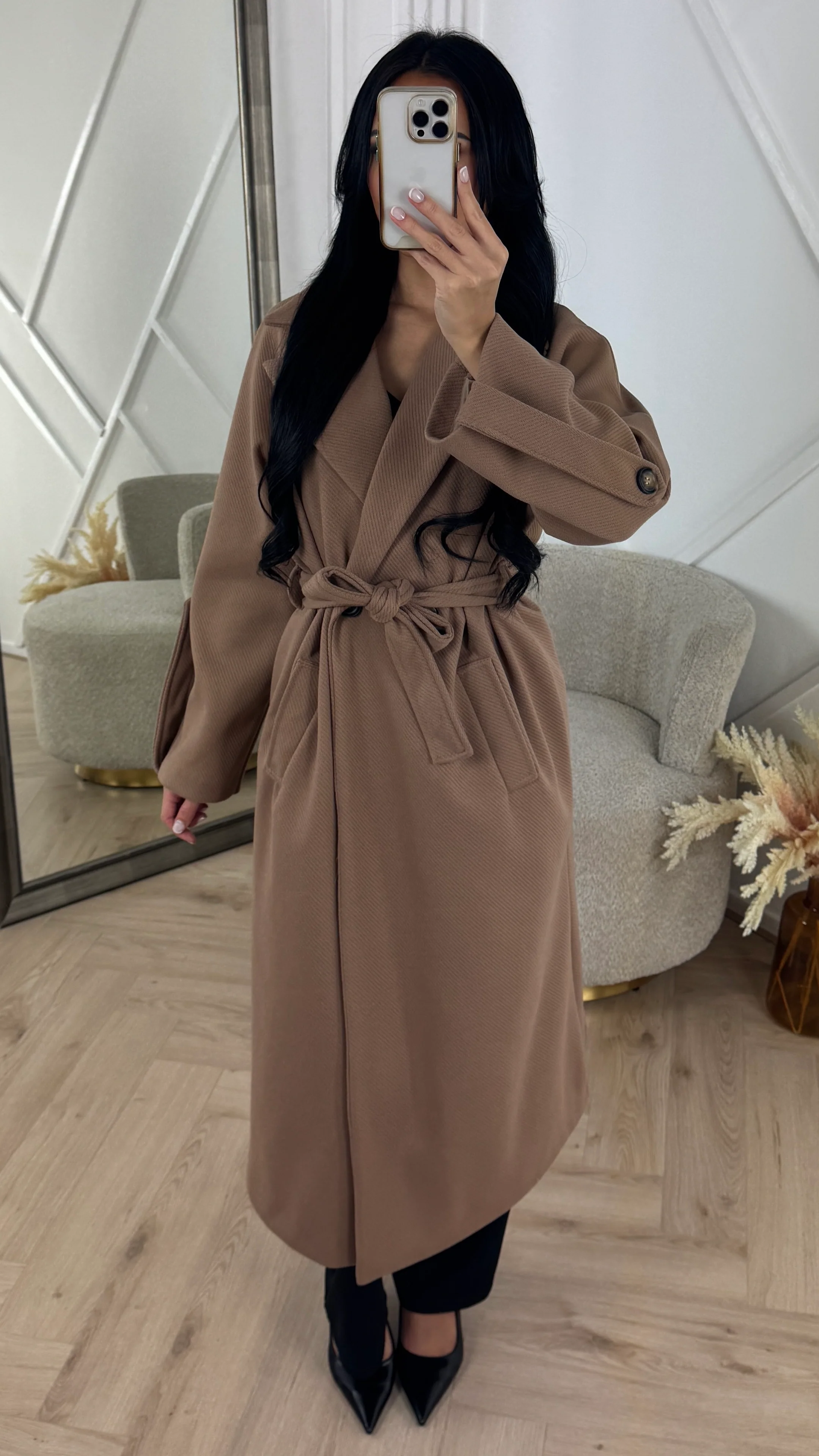 Luxe Rib Trenchcoat met Ceintuur - Image 2