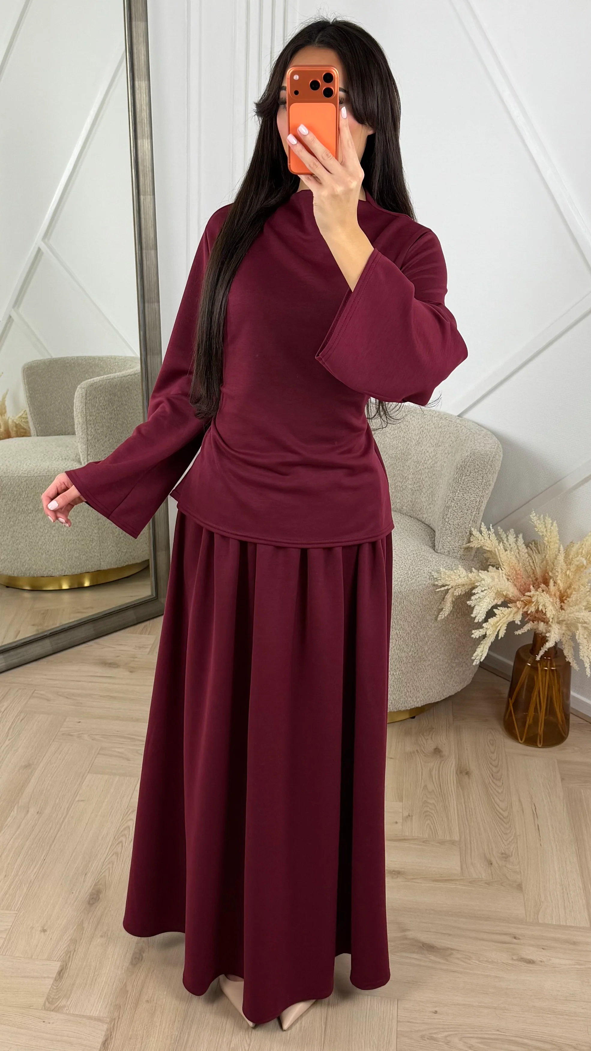 Luxe Rok Set met Hoge Hals en Taillelint - Image 16