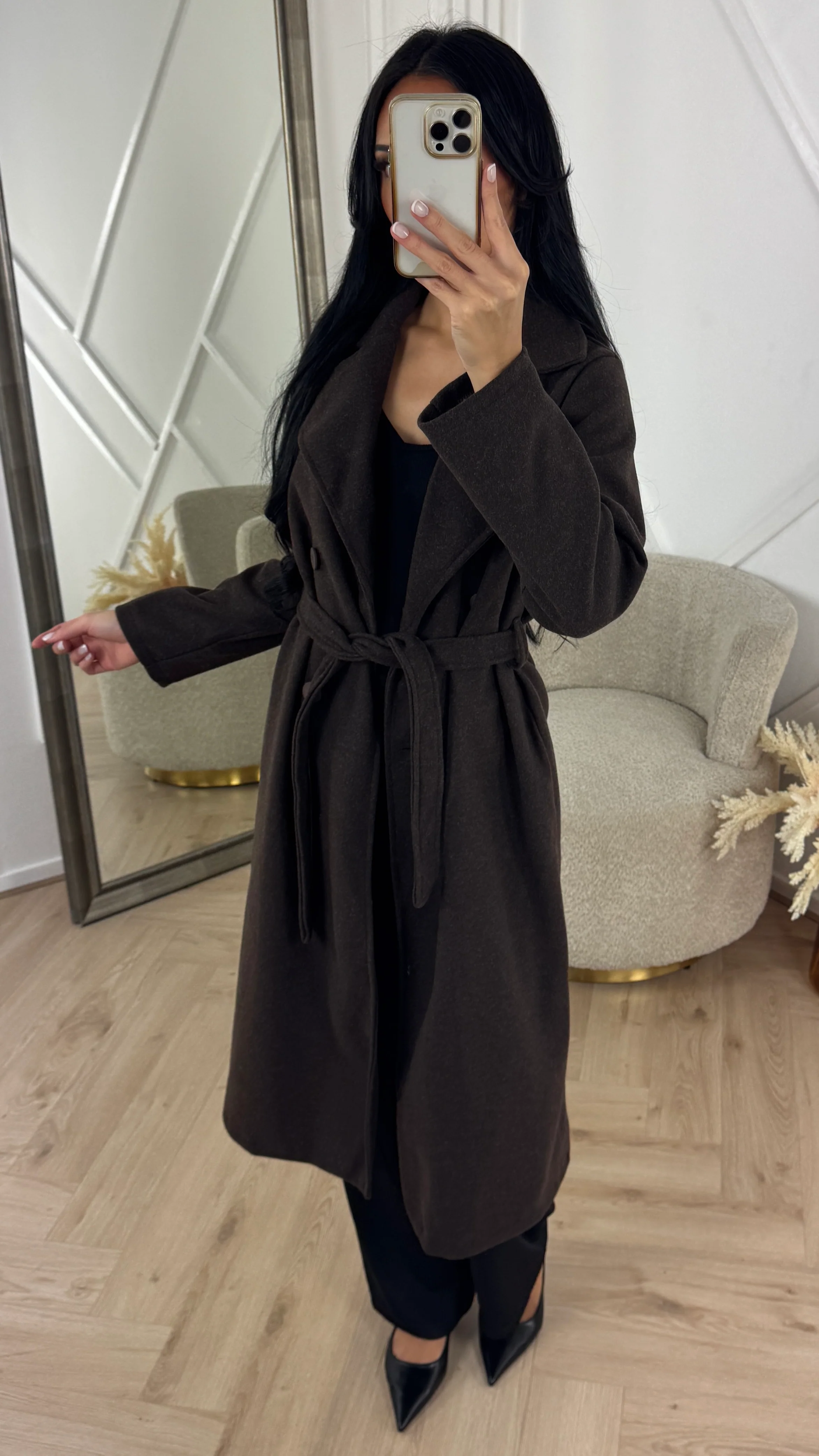 Luxe Wool Touch Trenchcoat met Ceintuur - Image 10