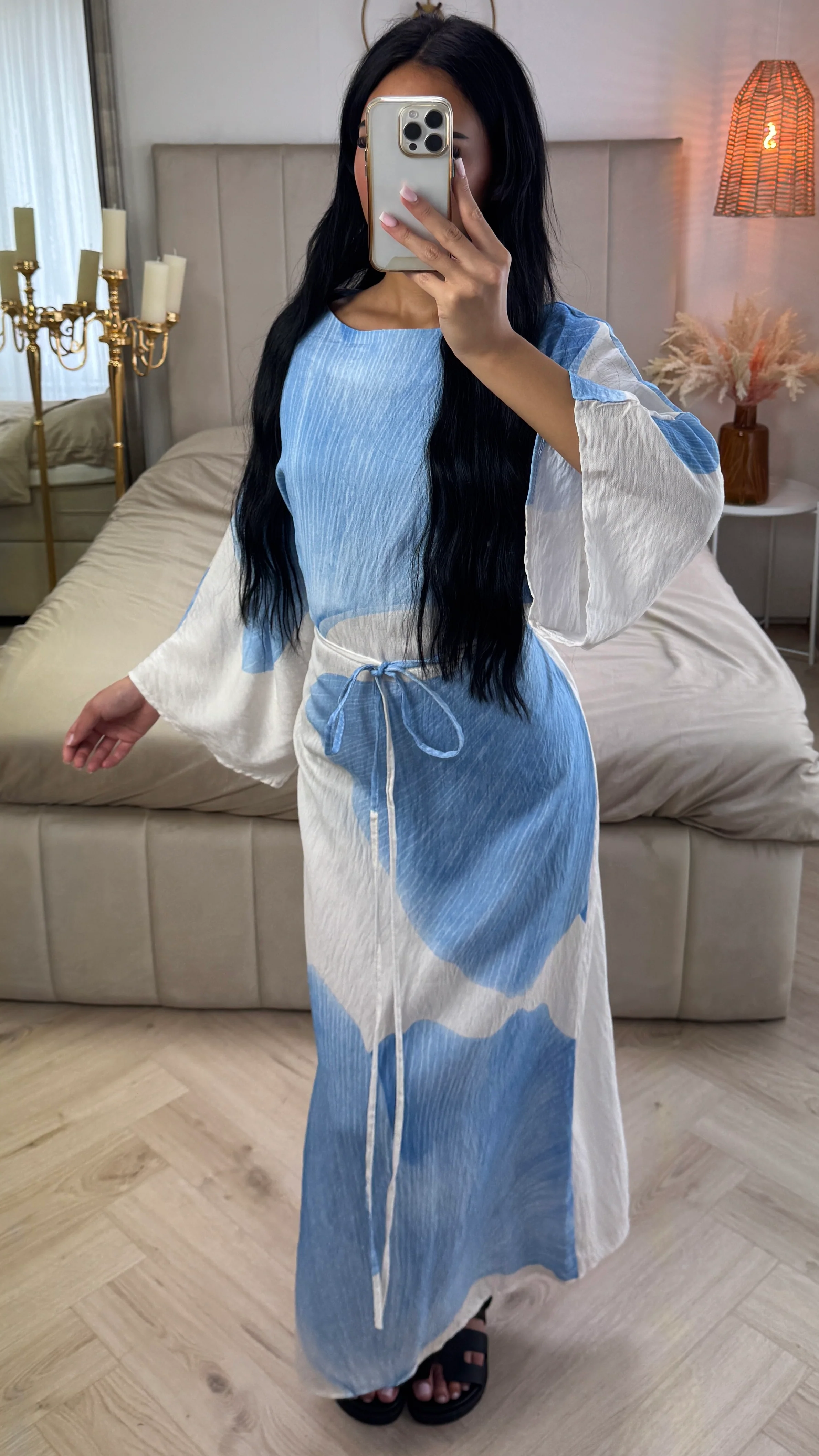 Maxi Jurk met Abstracte Print – Viscoseblend - Image 6