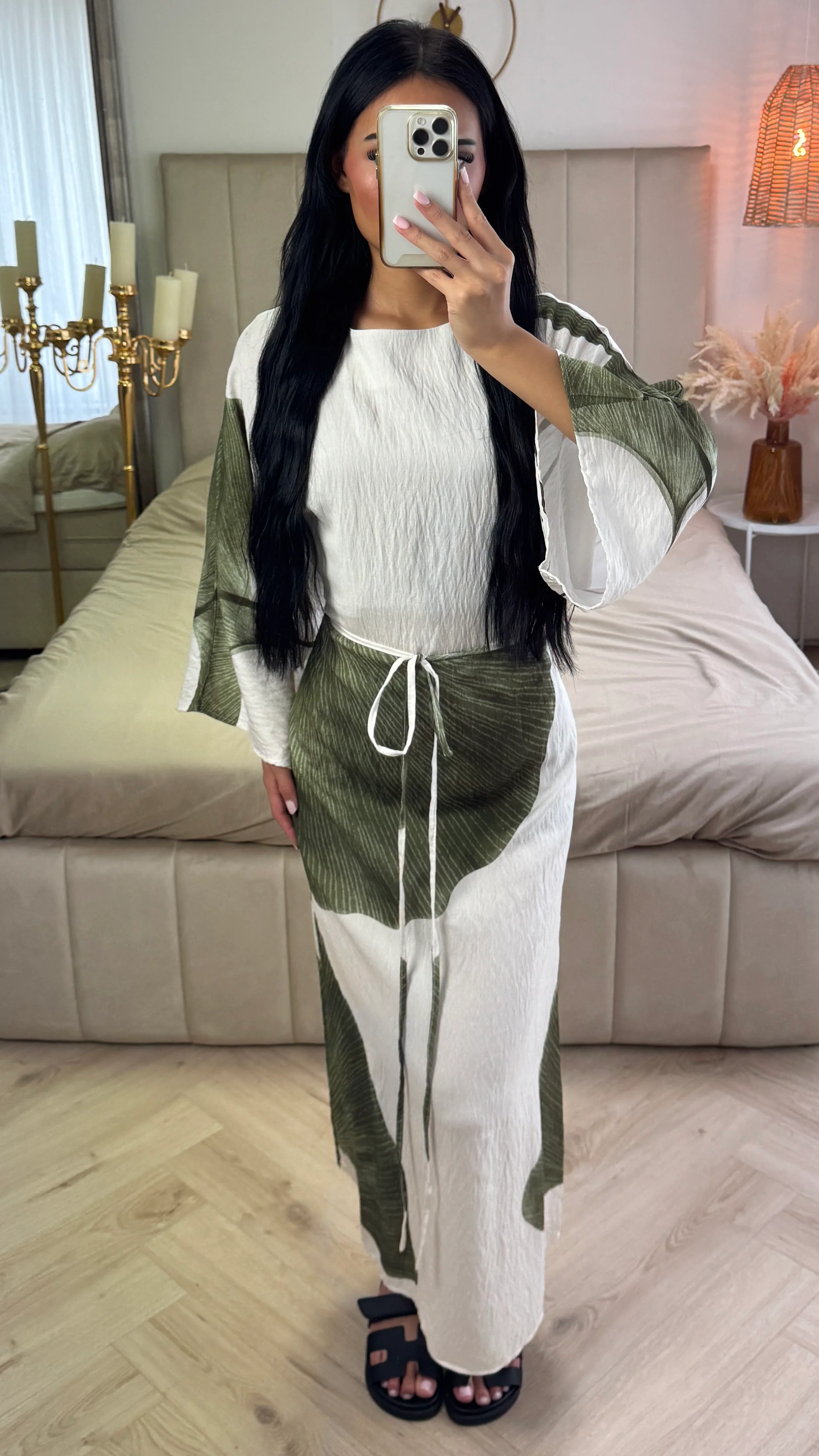 Maxi Jurk met Abstracte Print – Viscoseblend - Image 7