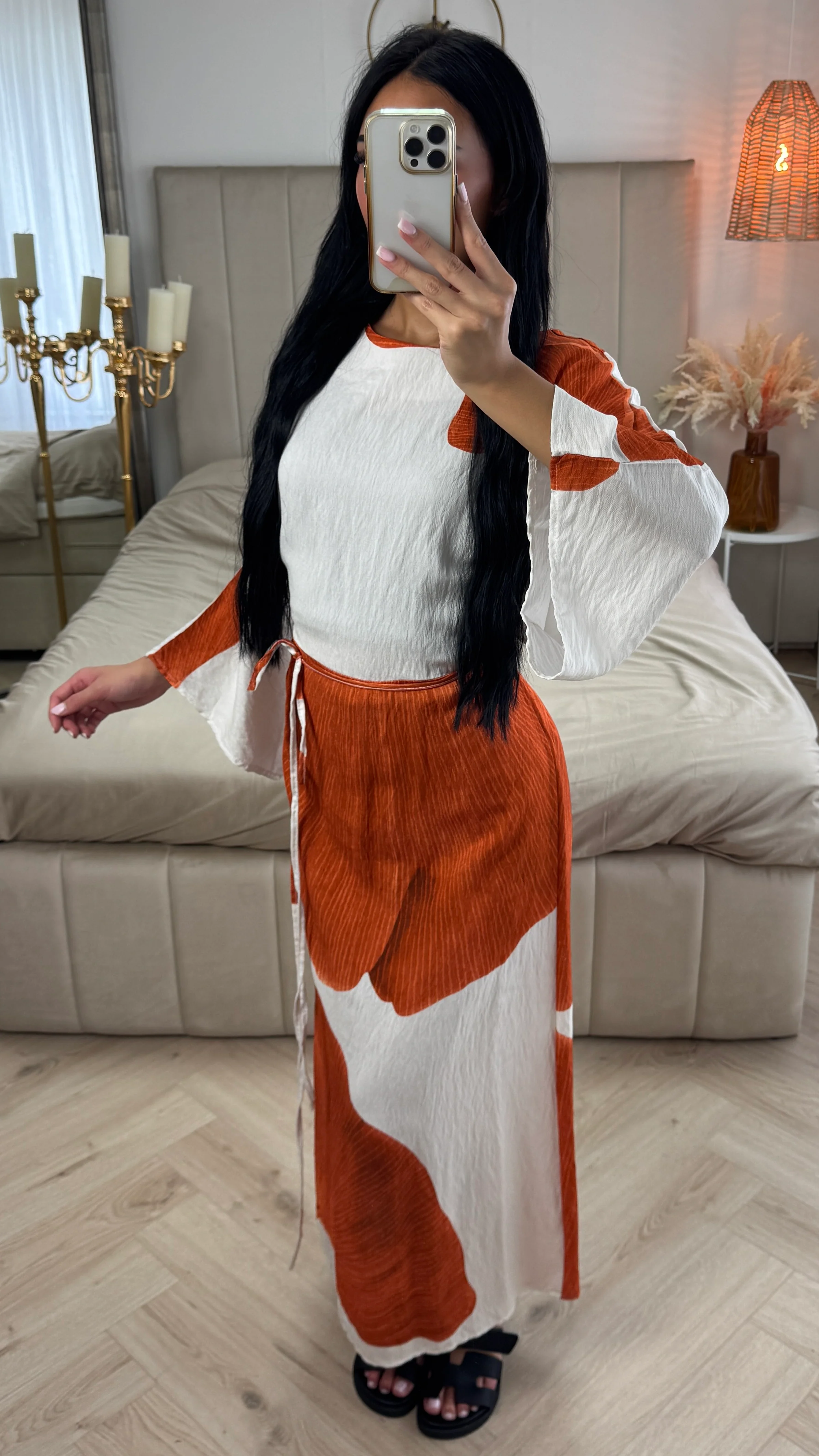 Maxi Jurk met Abstracte Print – Viscoseblend - Image 8
