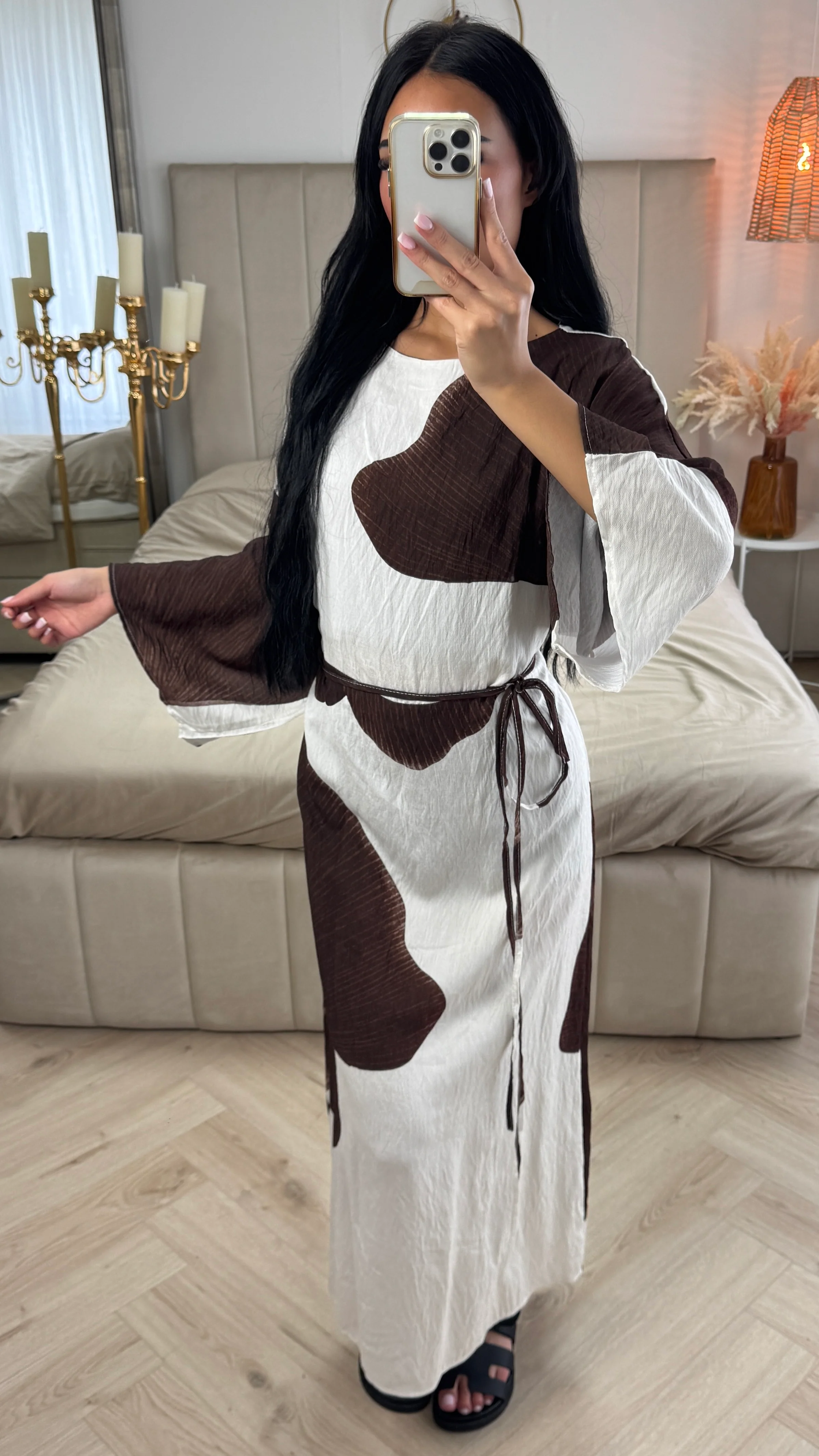 Maxi Jurk met Abstracte Print – Viscoseblend - Image 9