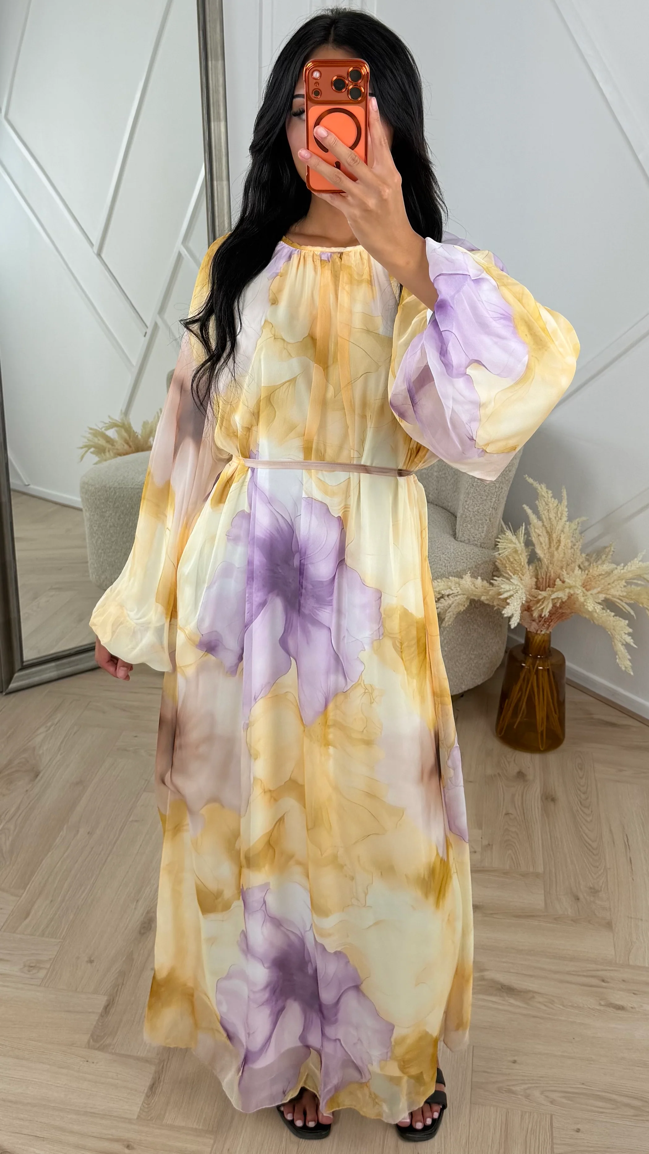 Maxi Jurk met Bloemenprint en Vaste Binnenjurk - Image 3
