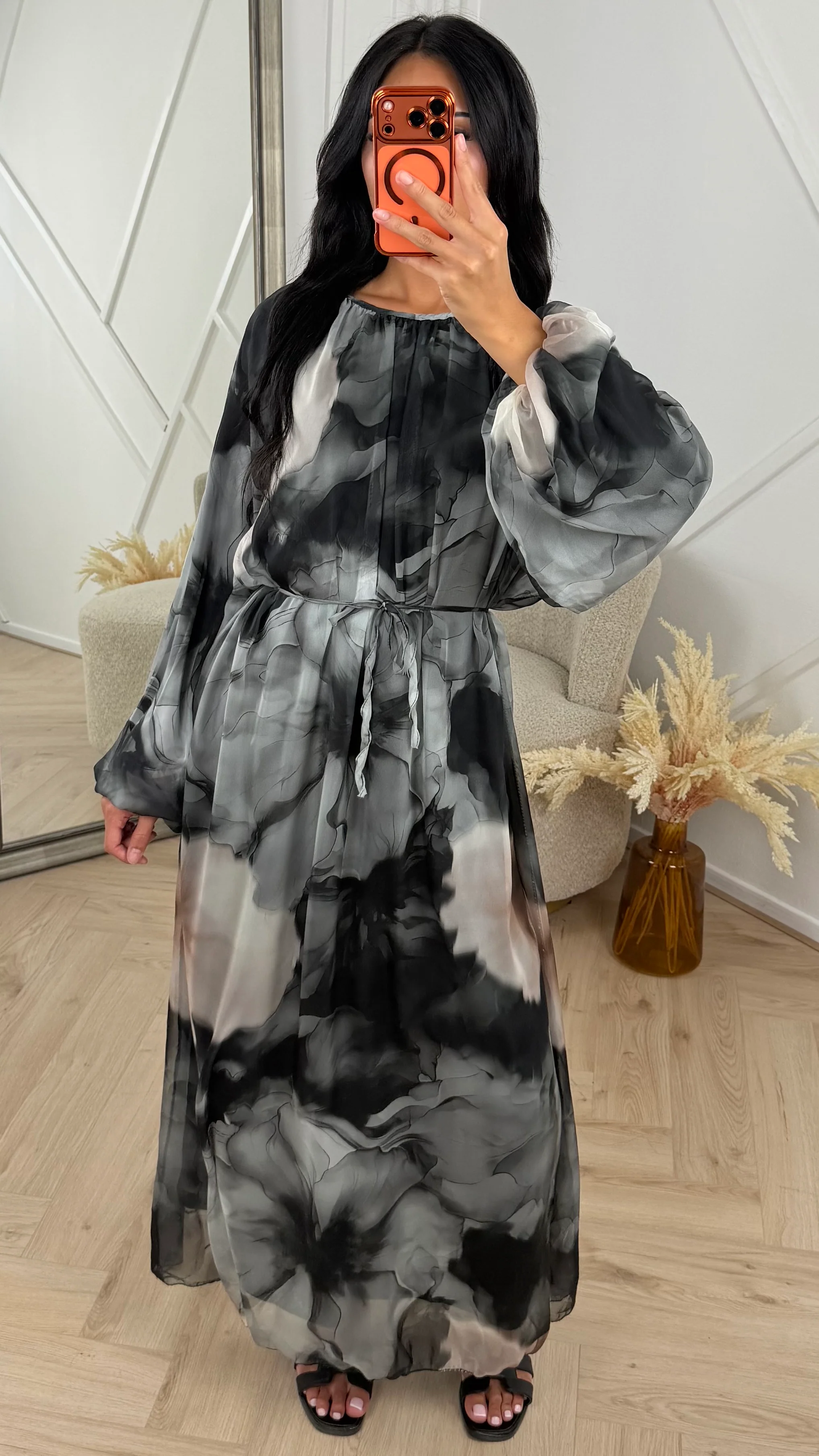 Maxi Jurk met Bloemenprint en Vaste Binnenjurk - Image 4
