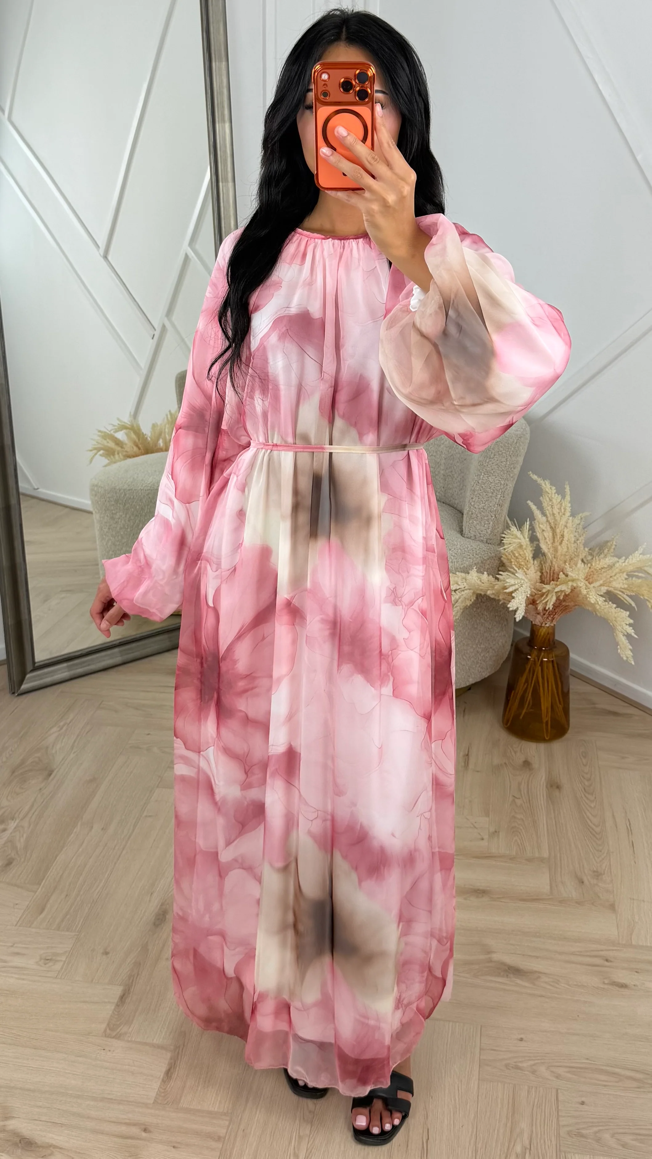 Maxi Jurk met Bloemenprint en Vaste Binnenjurk - Image 5