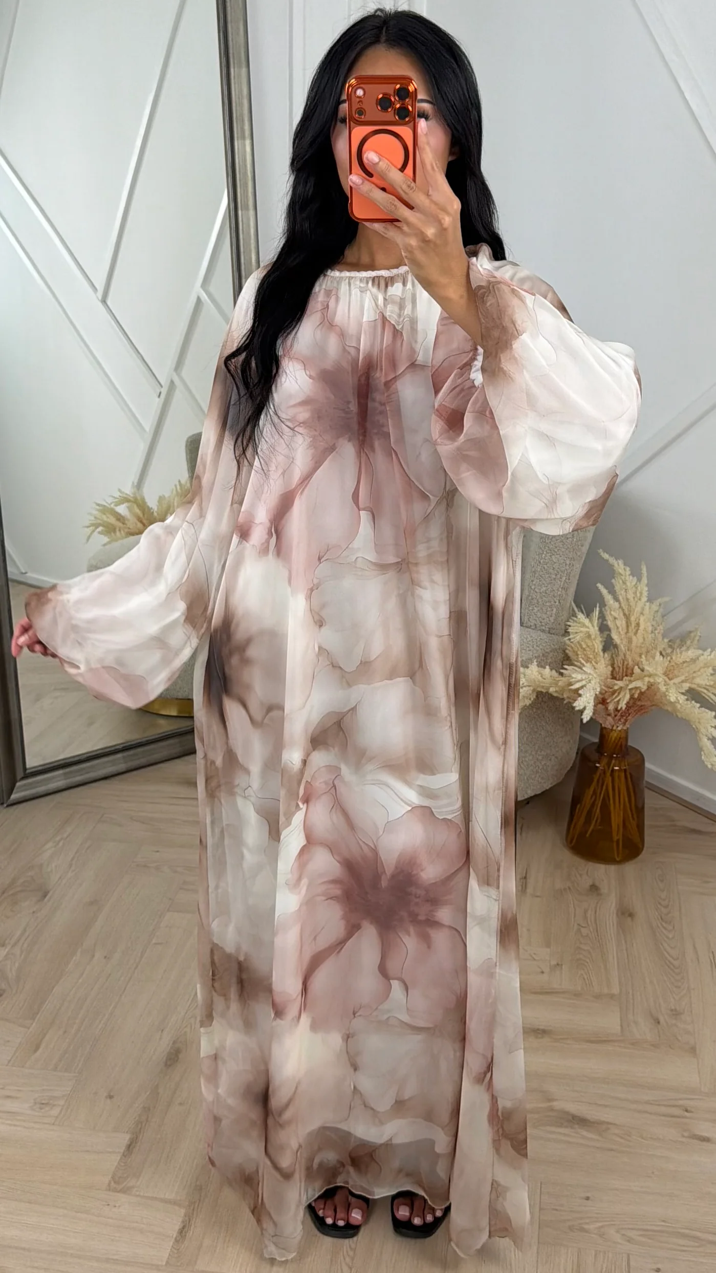 Maxi Jurk met Bloemenprint en Vaste Binnenjurk - Image 6