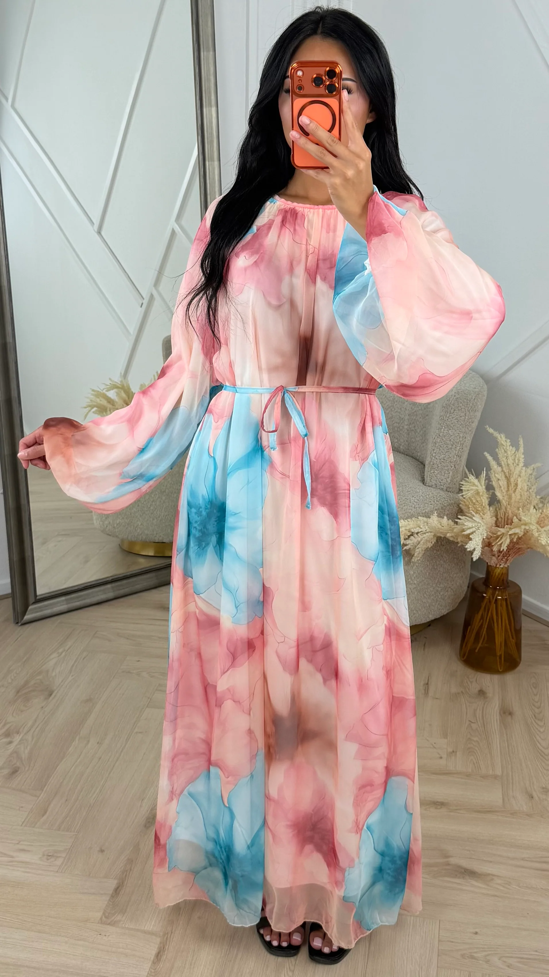 Maxi Jurk met Bloemenprint en Vaste Binnenjurk - Image 7