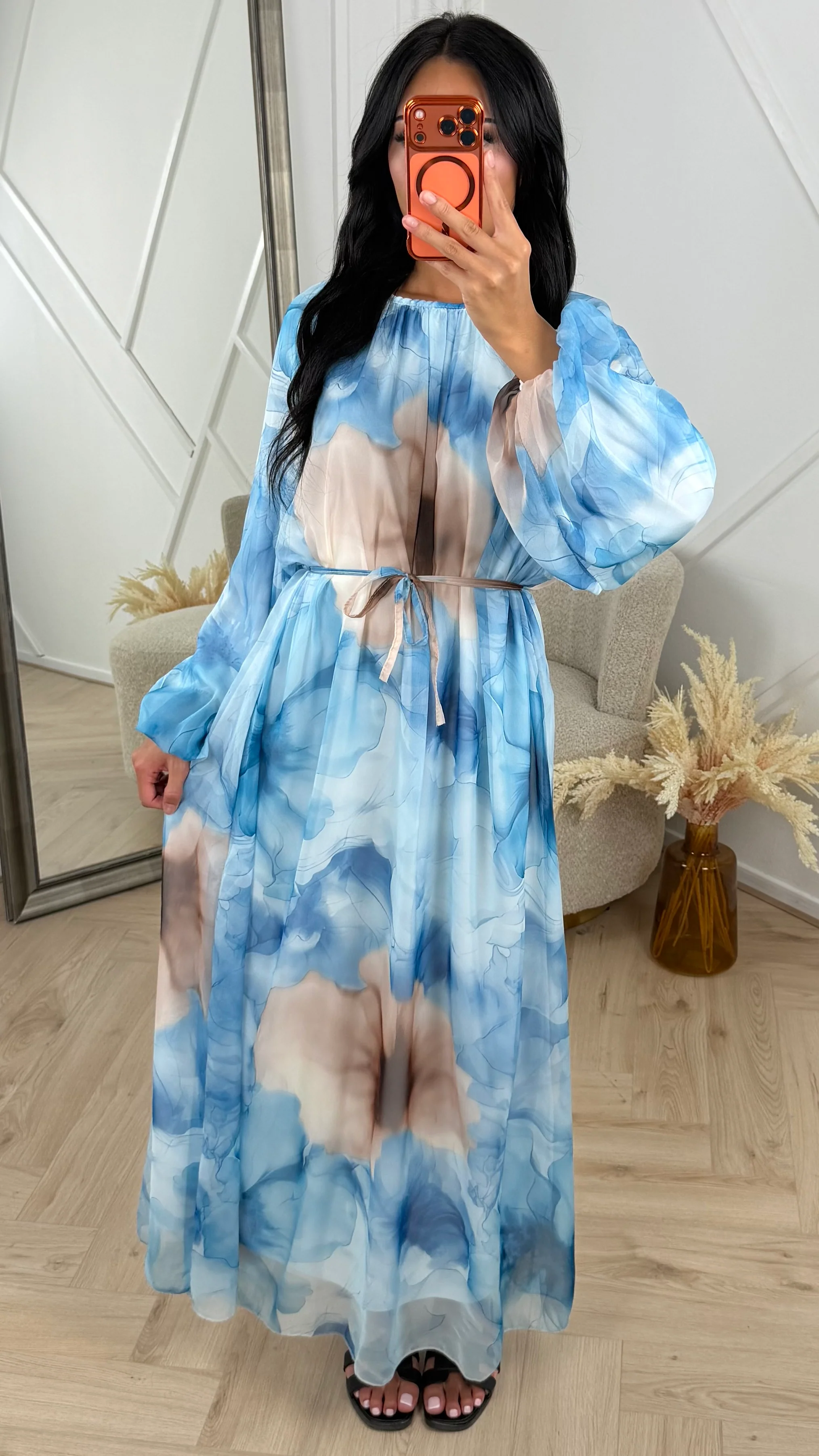 Maxi Jurk met Bloemenprint en Vaste Binnenjurk - Image 9