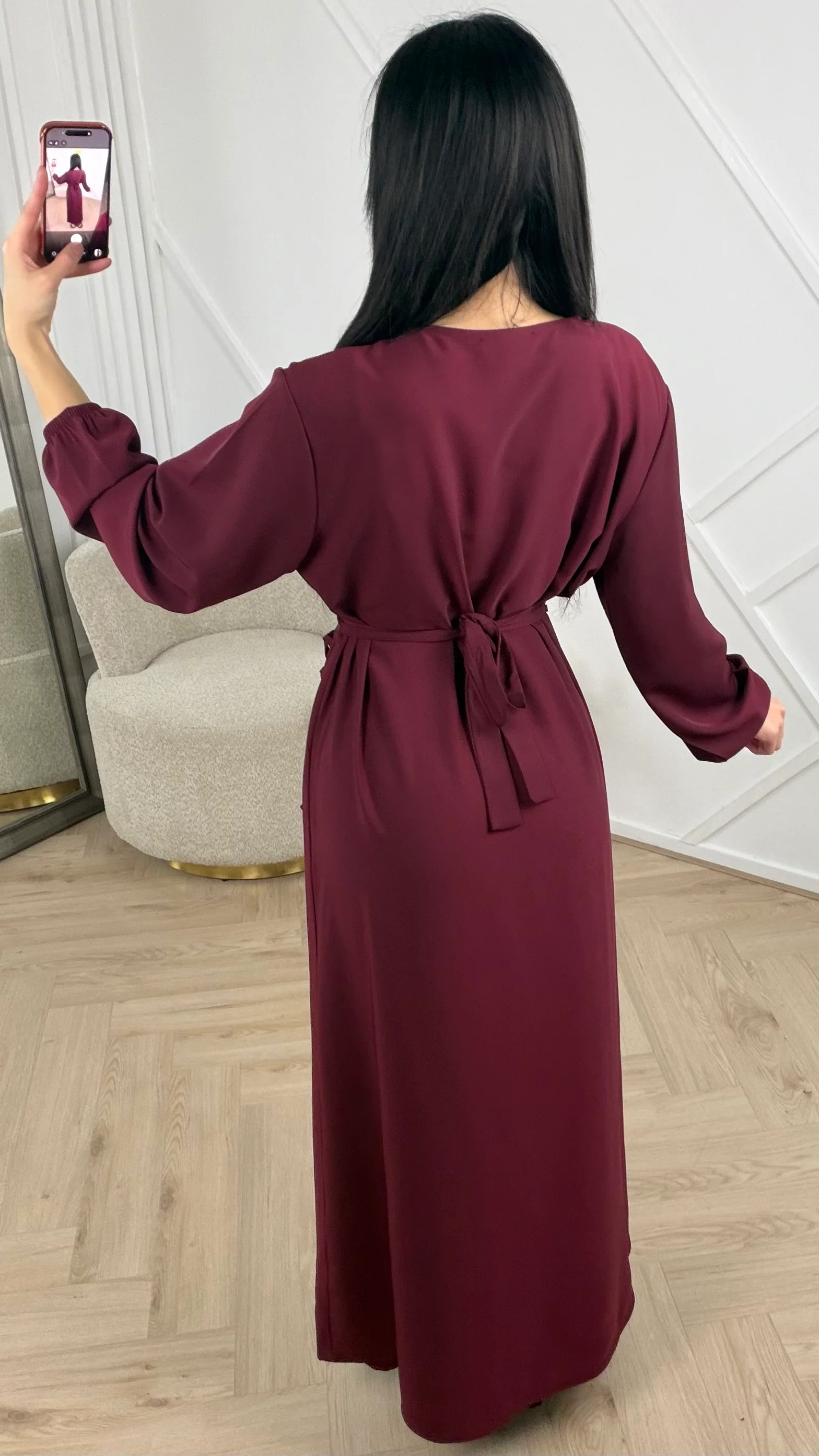 Maxi Jurk met Lace-Up Detail aan de Zijkant - Image 5